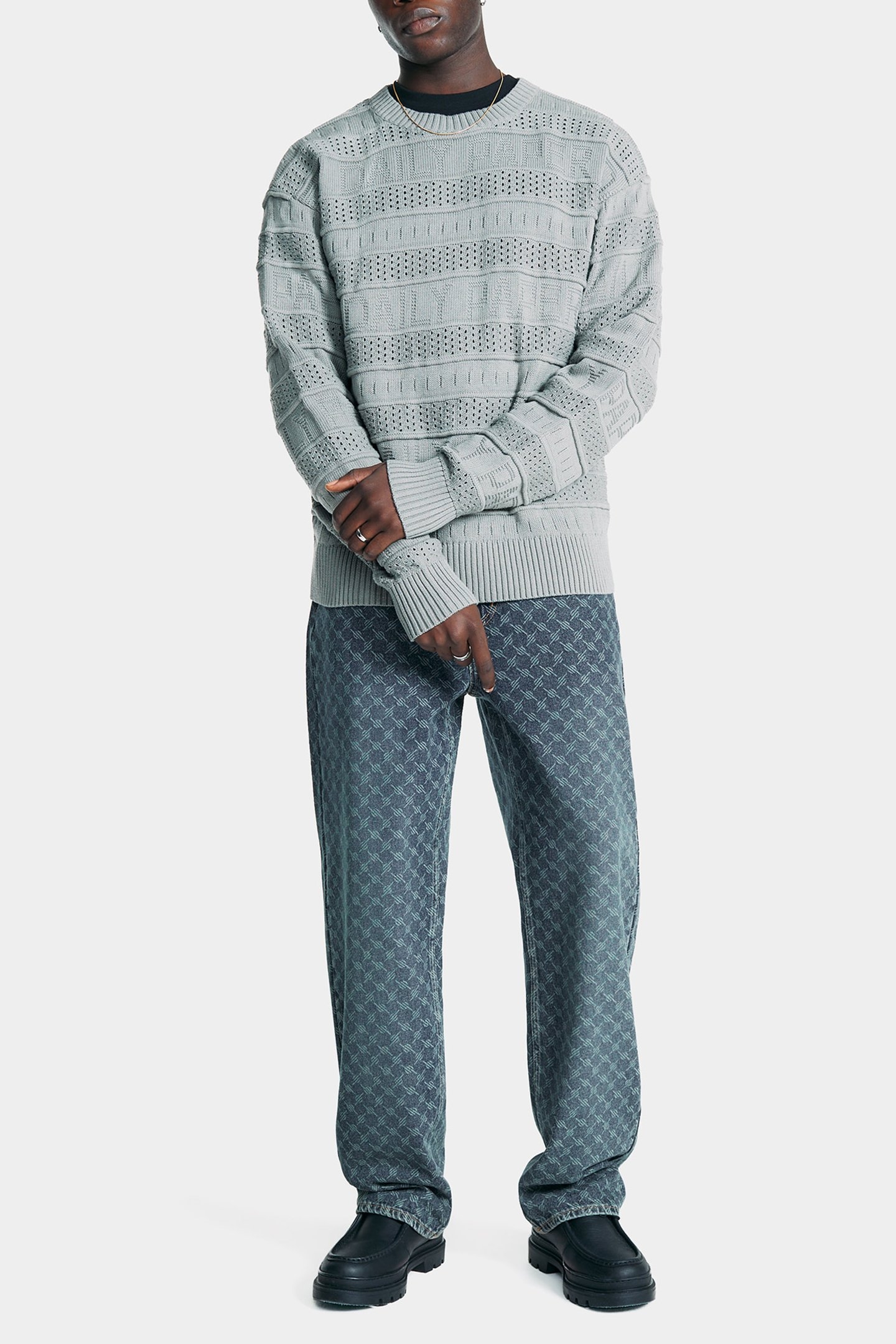 RAJIH KNIT SWEATER GREY 2