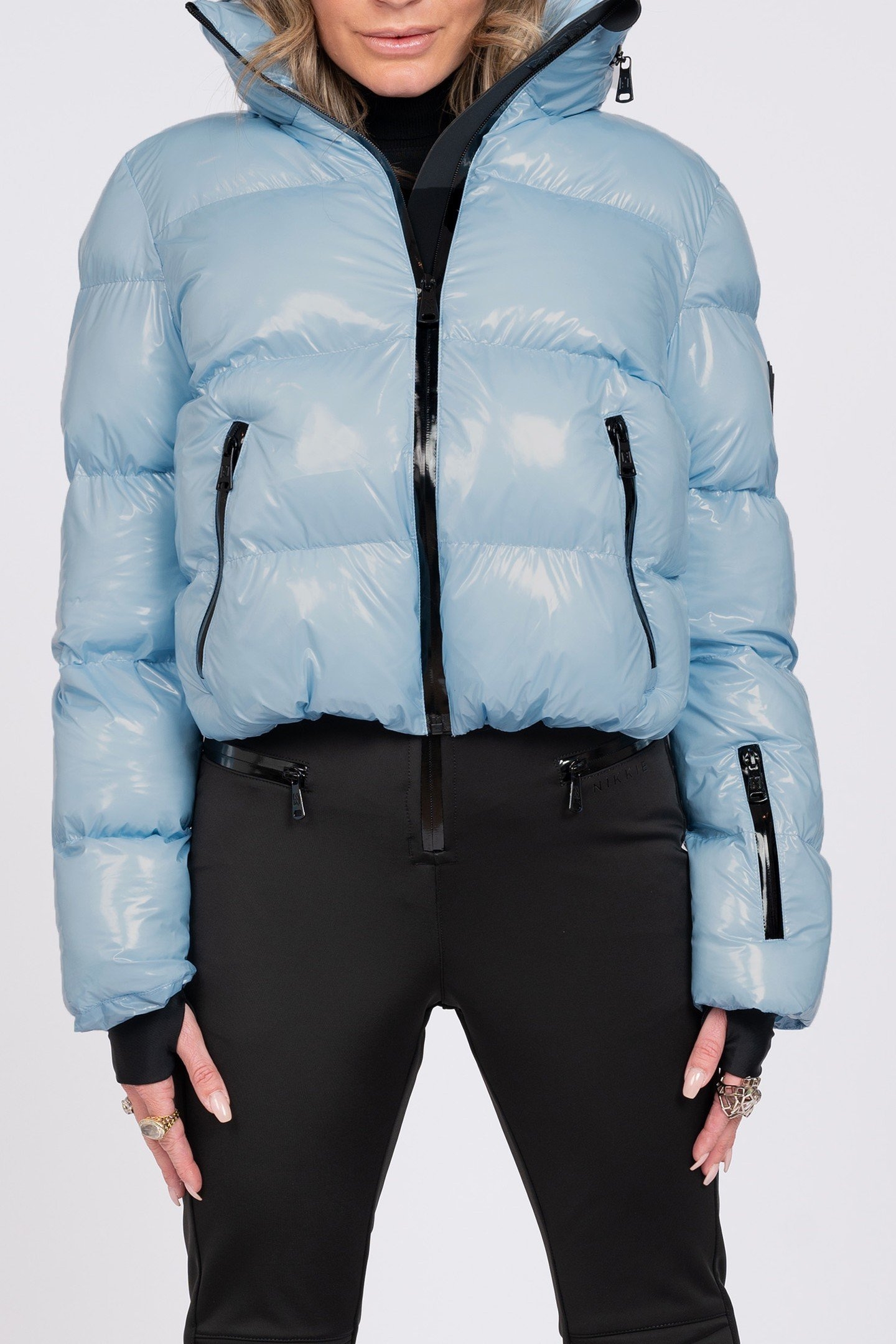 GSTAAD LAQUER SKI JACKET POWDER BLUE 2