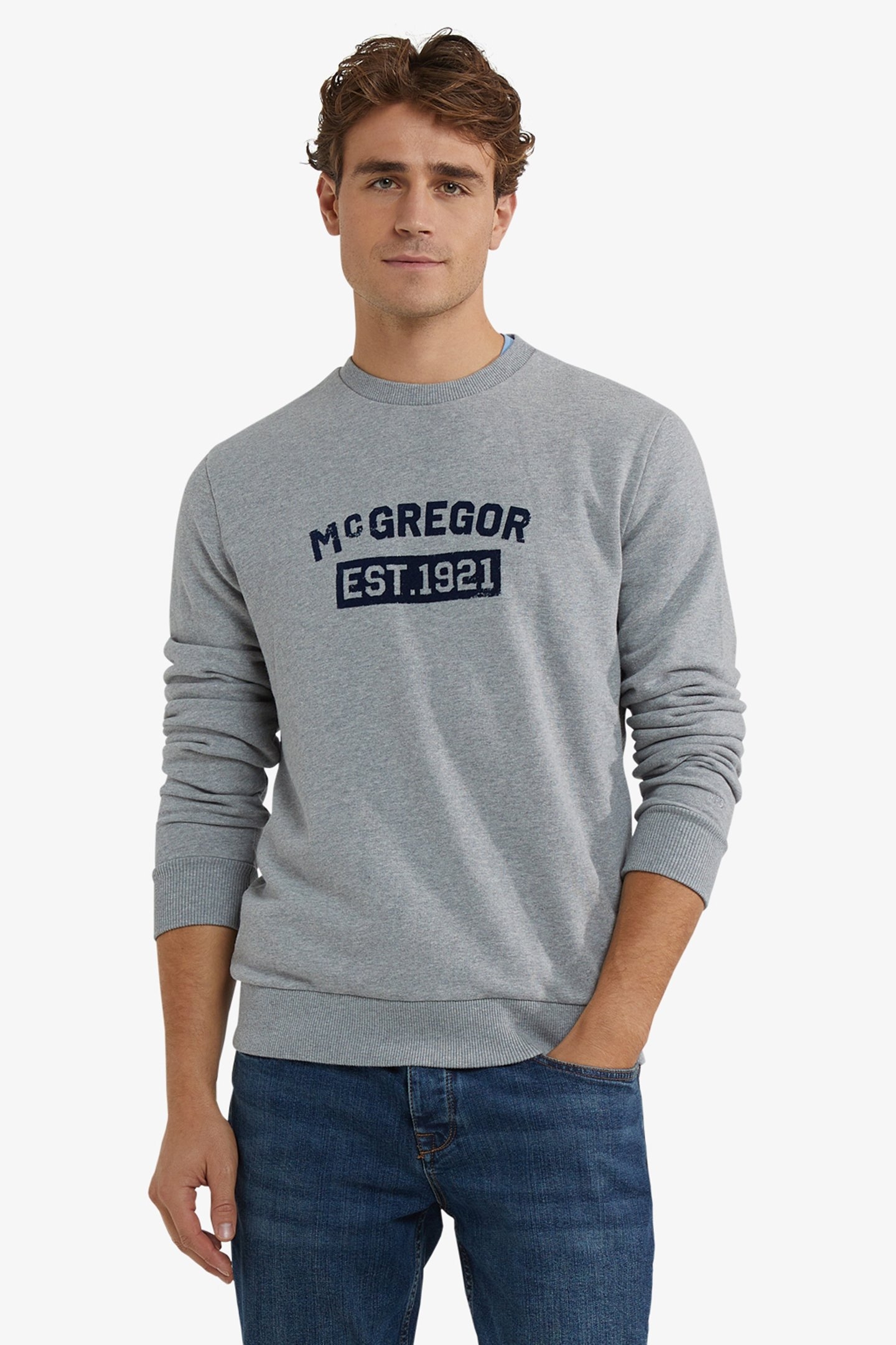 GRAPHIC CREW MEDIUM GREY MELANGE 1