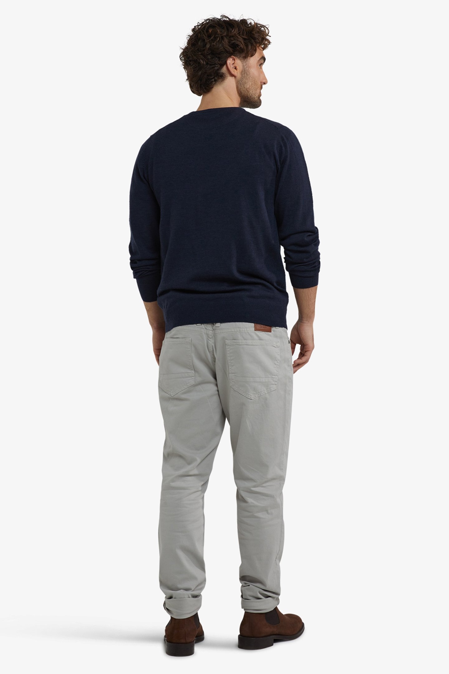 FINE MERINO C-NECK SWEATER NAVY 3