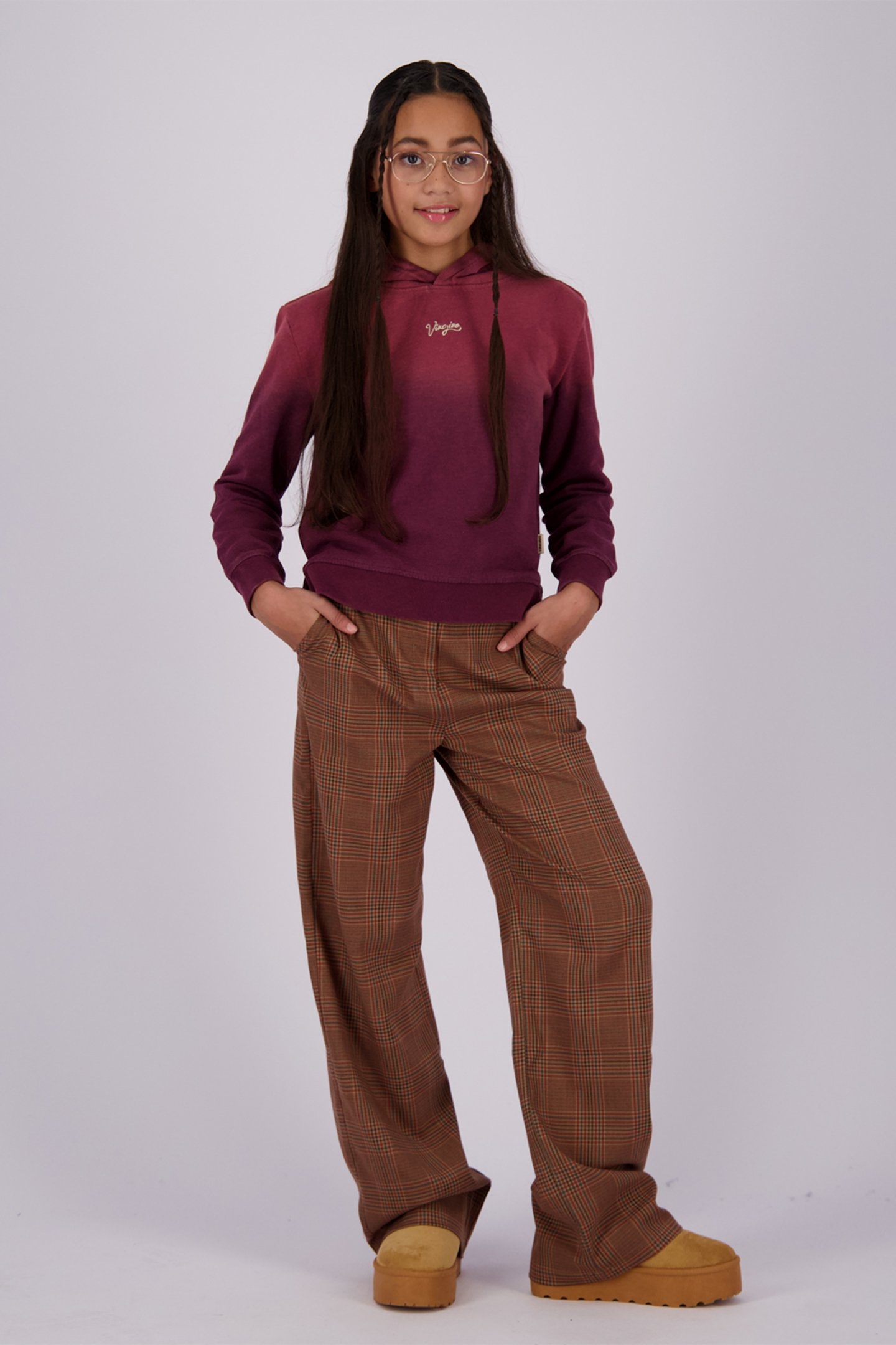 GIRLS NARINA HOODY RED WINE 5