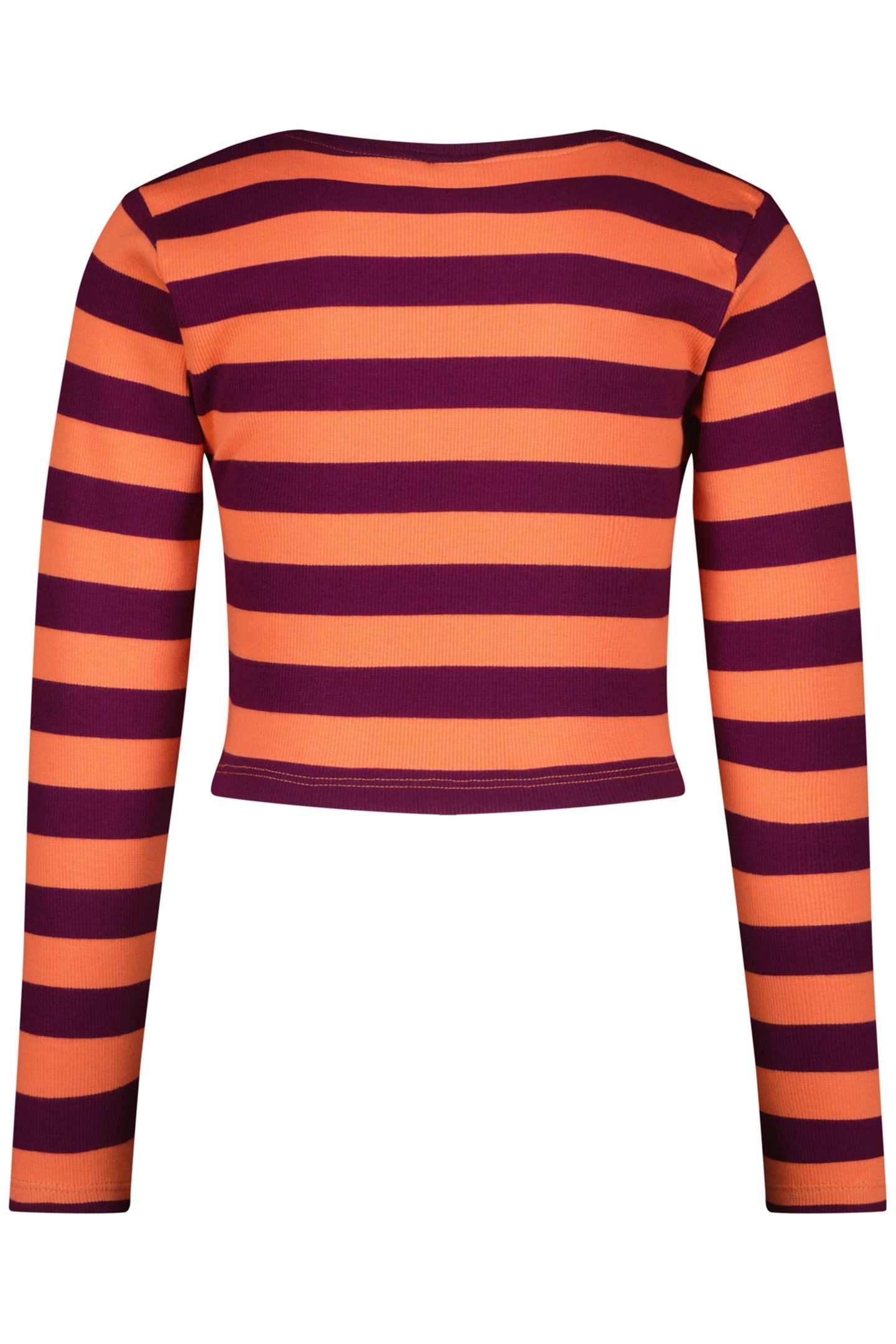 GIRLS G-BASIC-CROP RIB STRIPE T-SHIRT FRESH CORAL 4