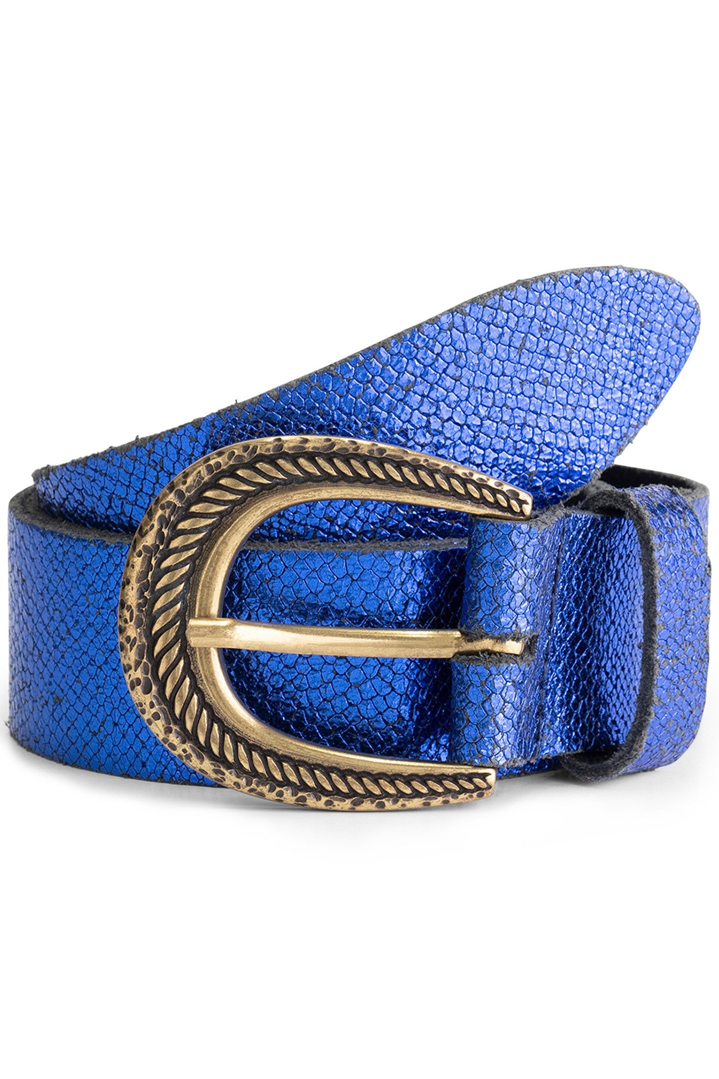 BELT - SNAKE BRIGHT BLUE 1