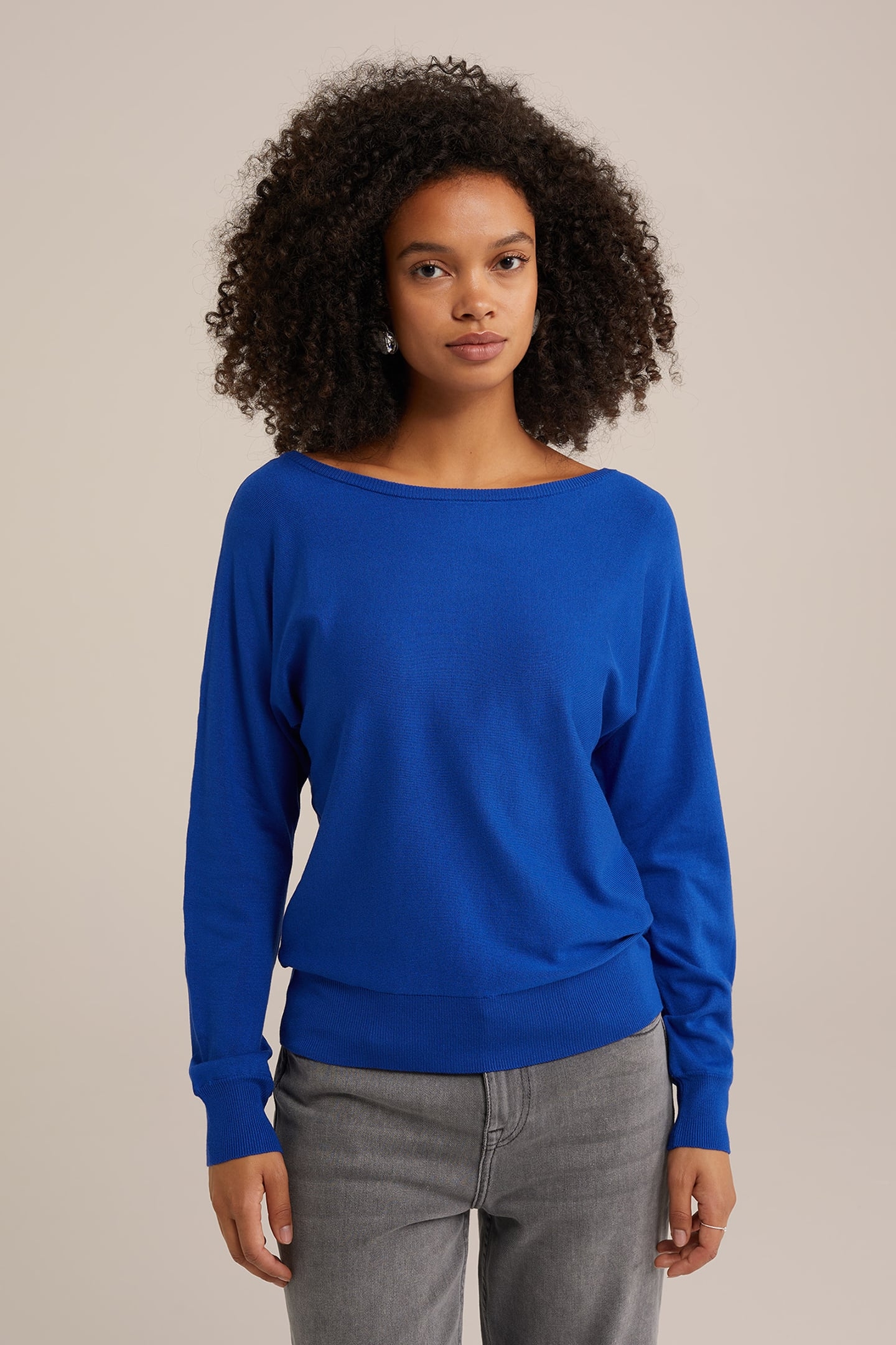 KNITTED PULLOVER COBALT BLUE 1