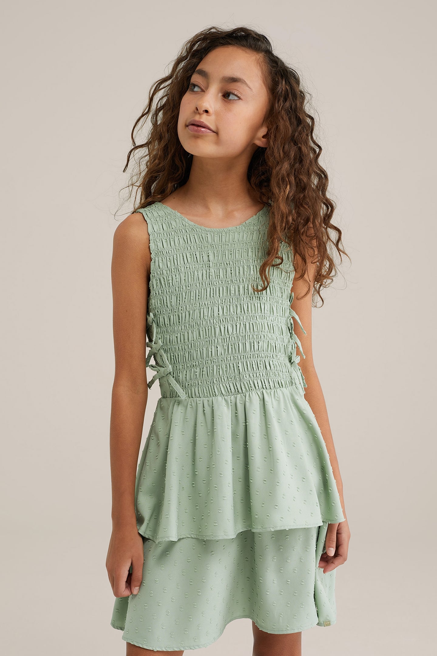 DRESS MID LENGTH LIGHT GREEN 1