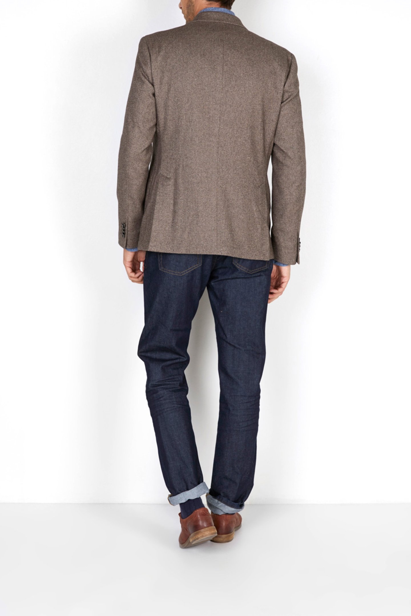 2 BTN FLAP PKT BLAZER BROWN 2