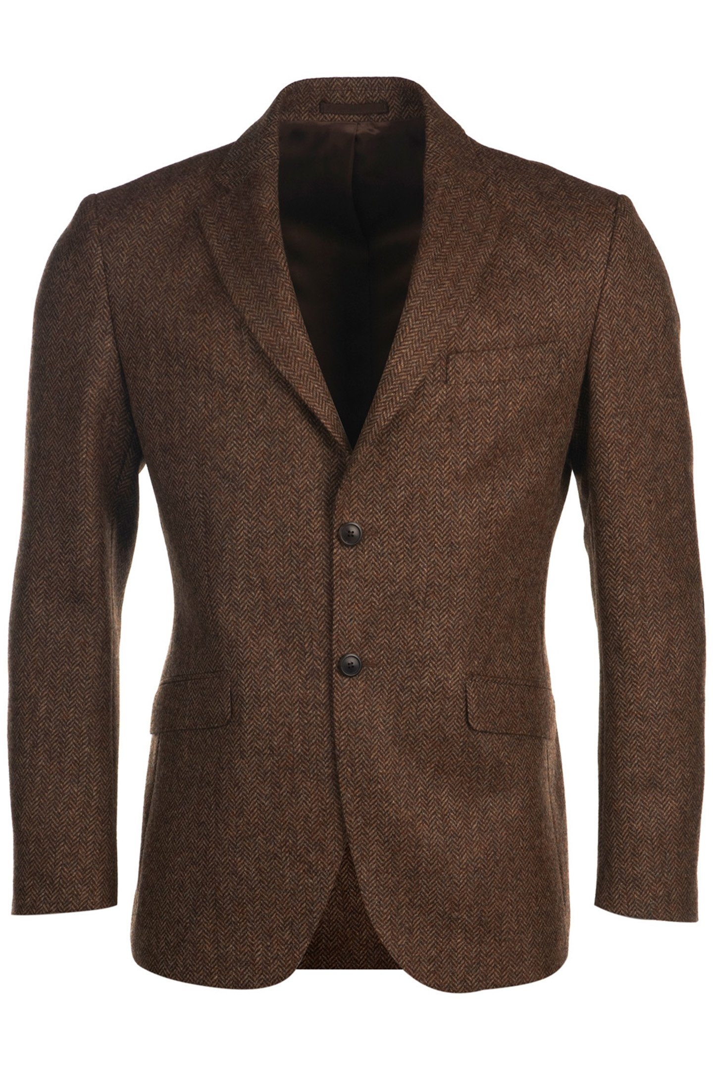 2 BTN FLAP PKT BLAZER BROWN 1