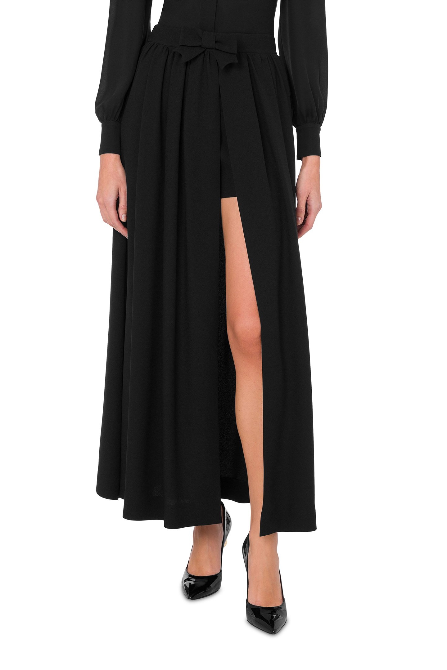 TROUSER SKIRT WITH BOW BLACK 1
