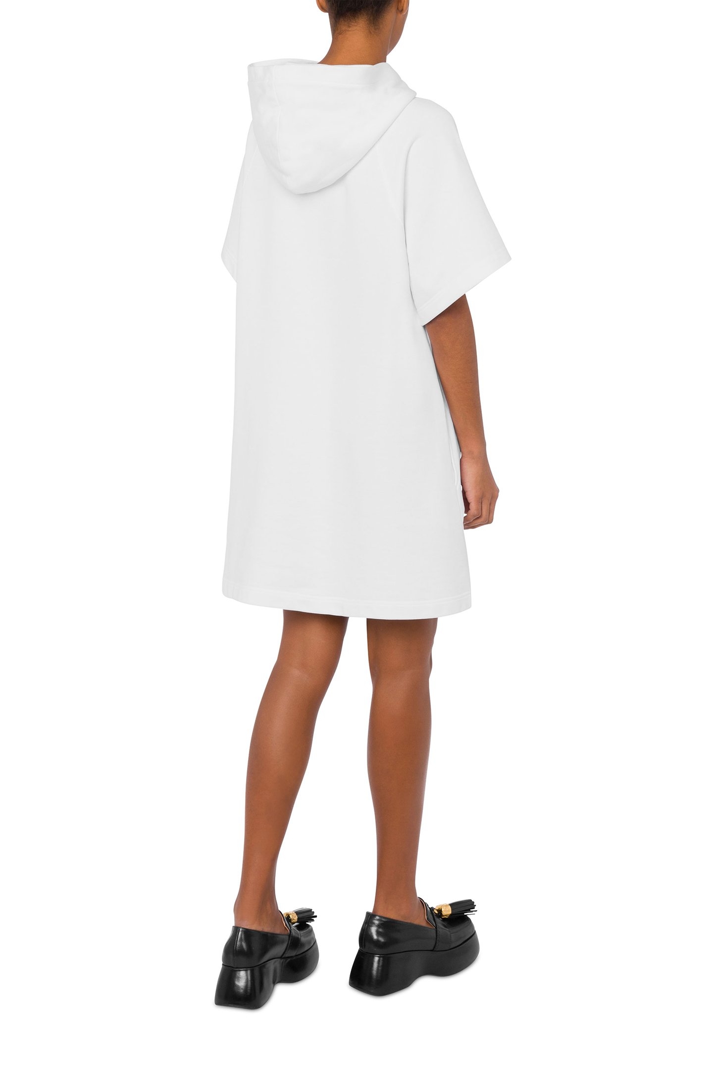 COTTON DRESS BARCODE PATCH WHITE 2