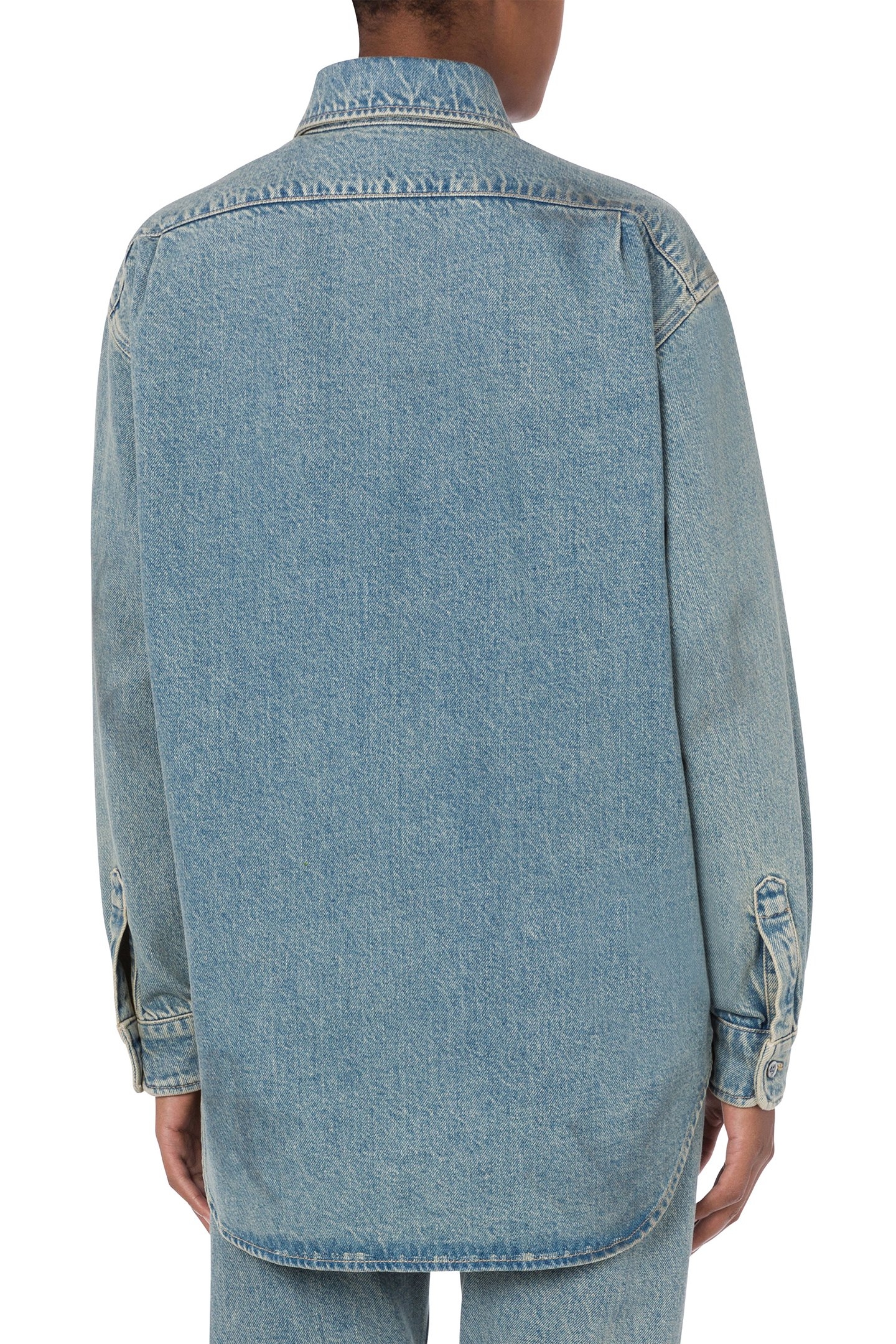 BLUE COTTON DENIM SHIRT BLUE 2