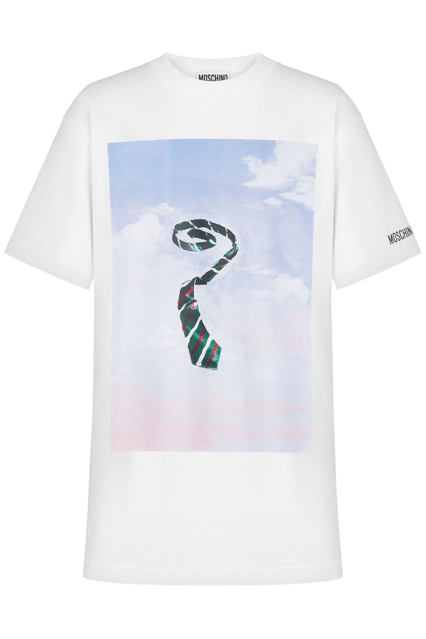 COTTON INTERLOCK T-SHIRT CECI N'EST PAS UNE TIES WHITE 3