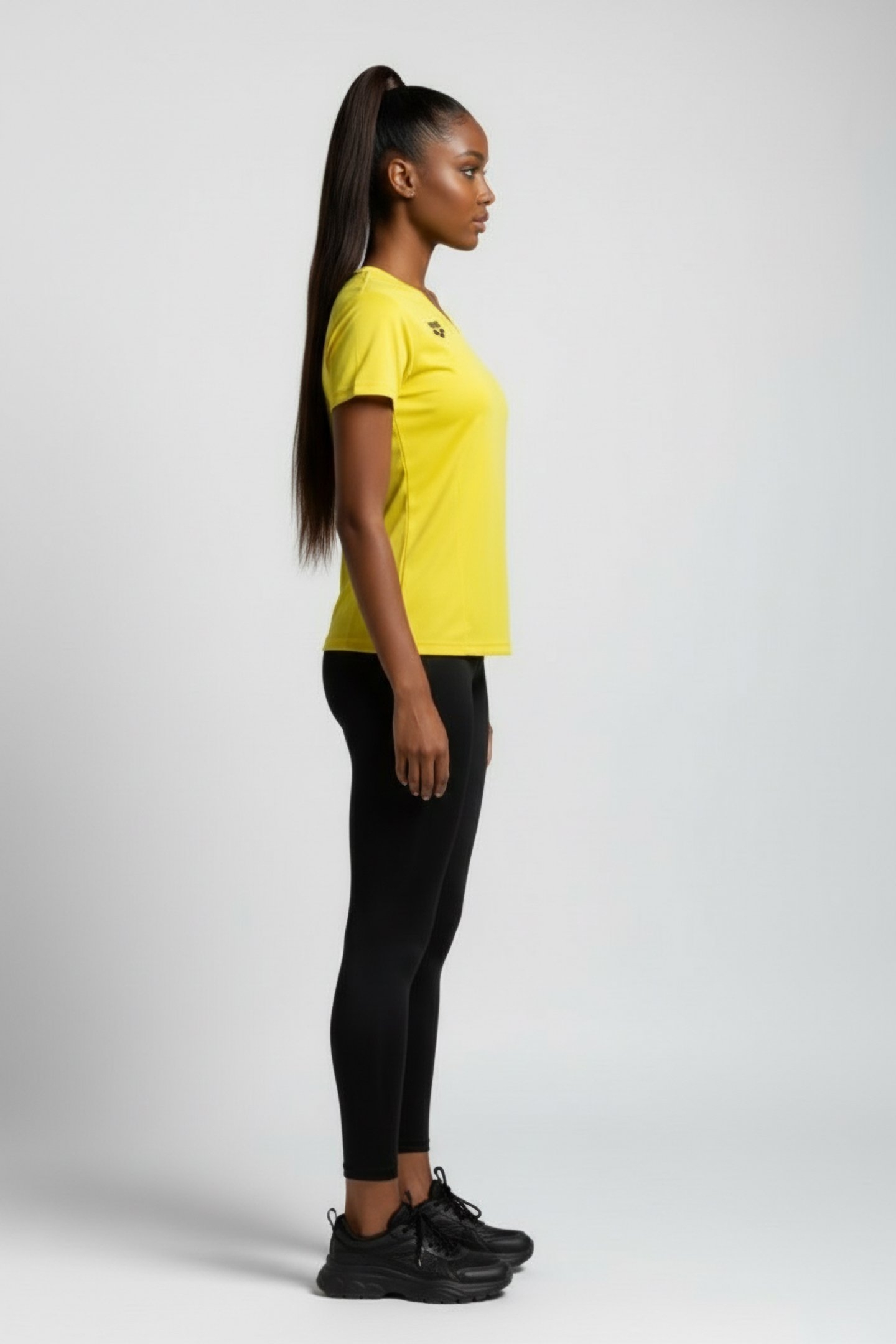 TEAM T-SHIRT PANEL YELLOW-BLACK 3