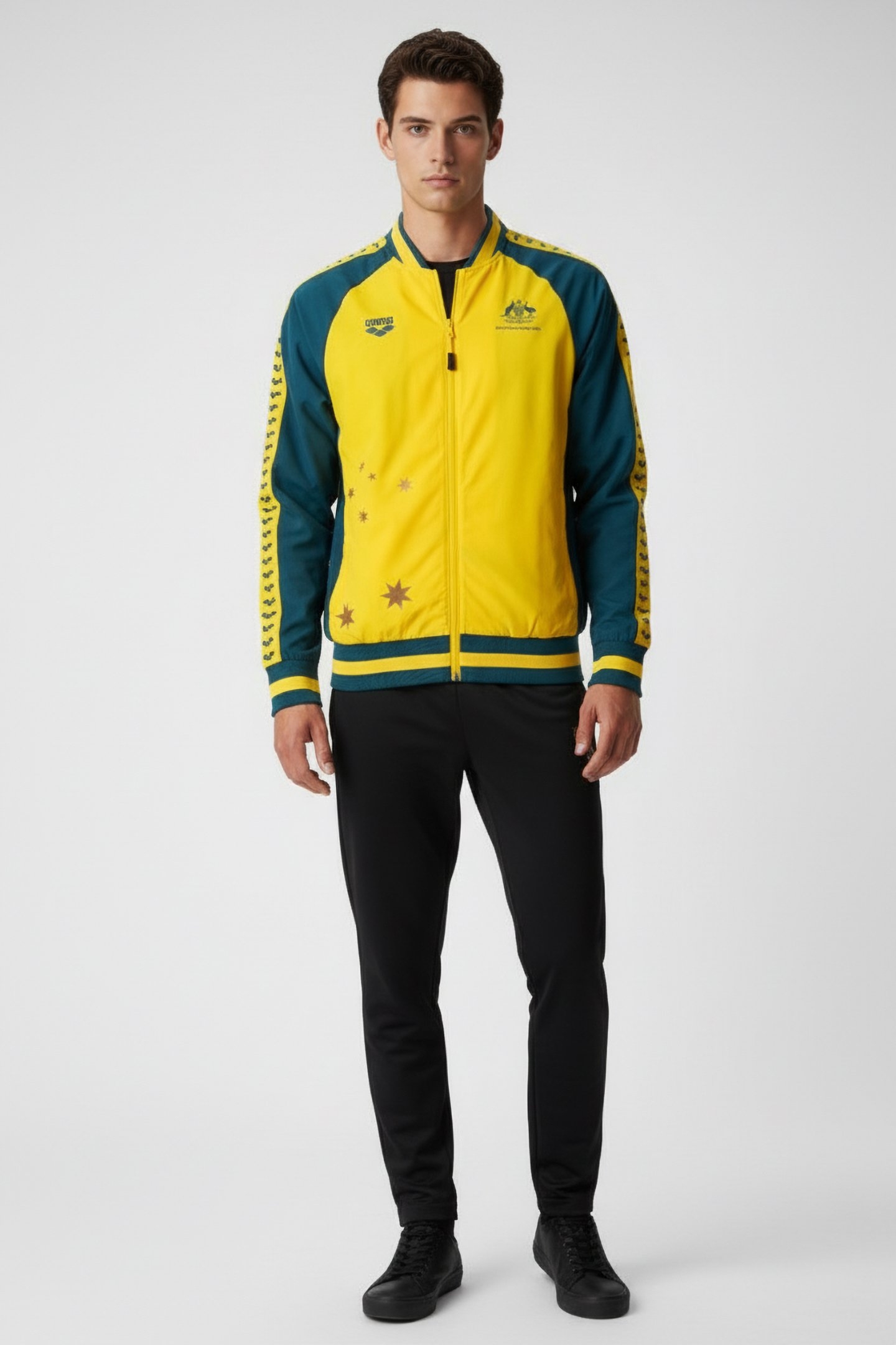 AUS JACKET PANEL GOLD-GREEN 1