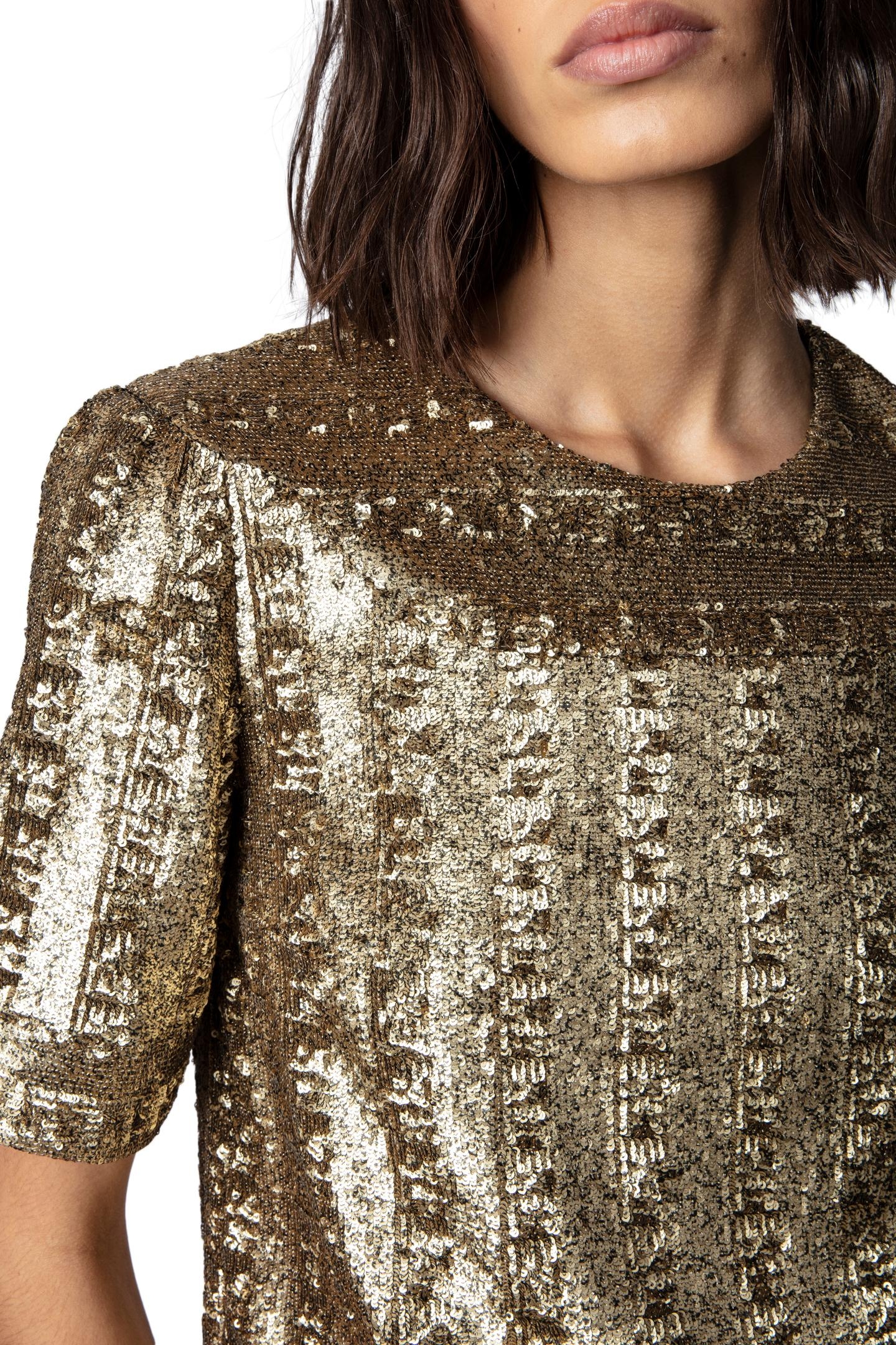 TOYSSE SEQUINS BLOUSE BRONZE 7