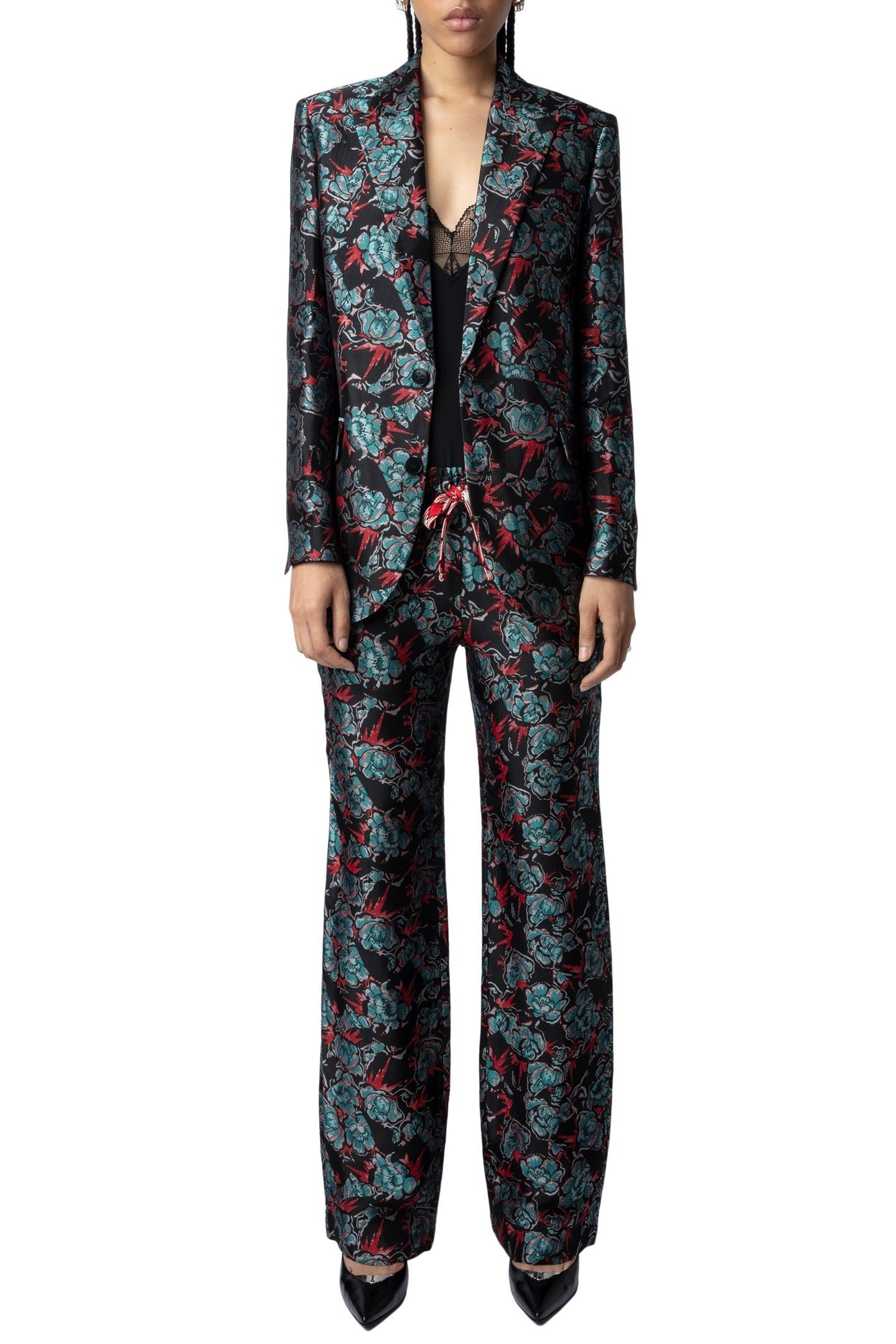 POMY JACQUARD THUNDER PANTS NOIR 1