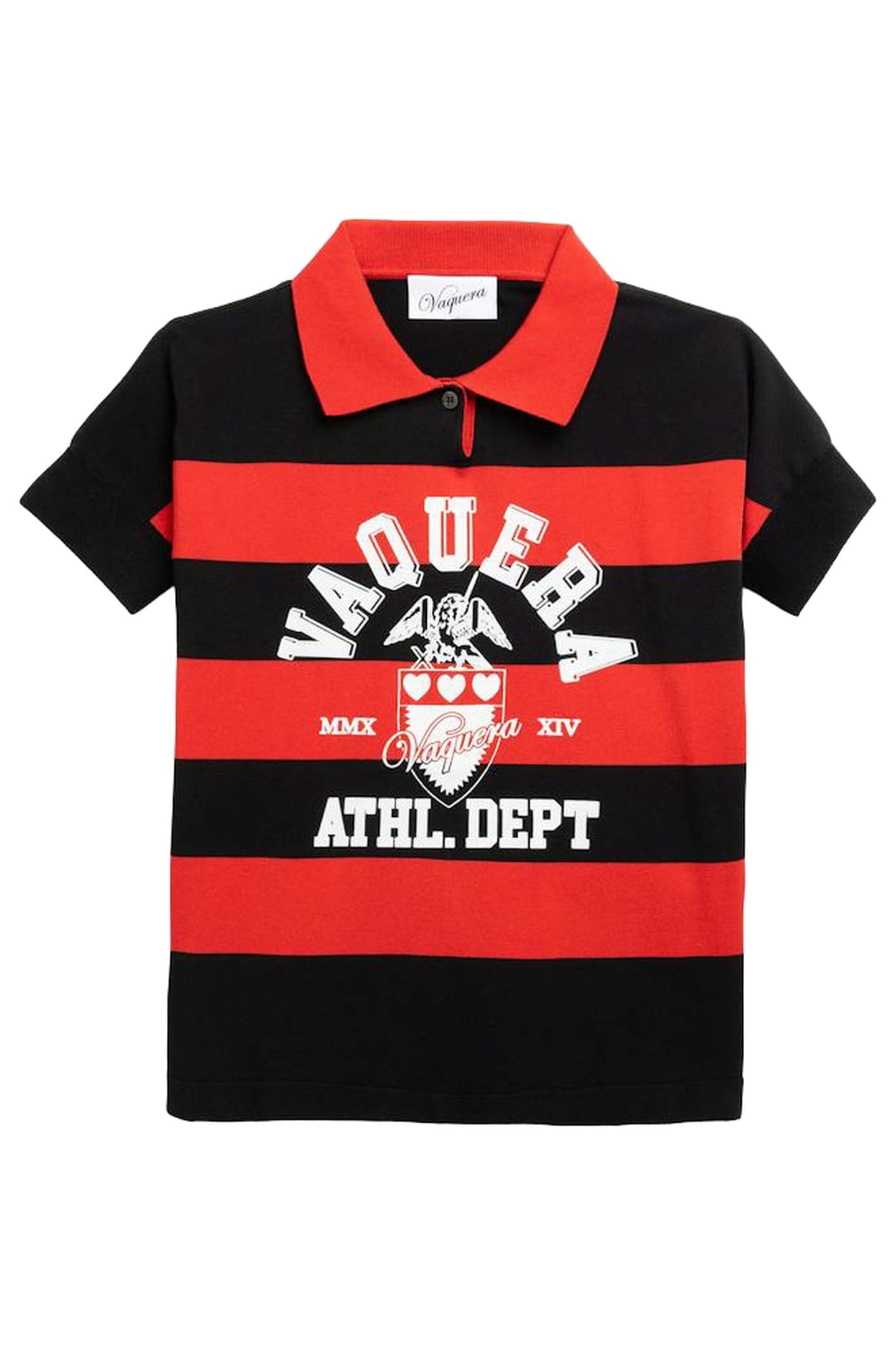 VAQUERA – WOMEN STRIPED POLO BLACK 1