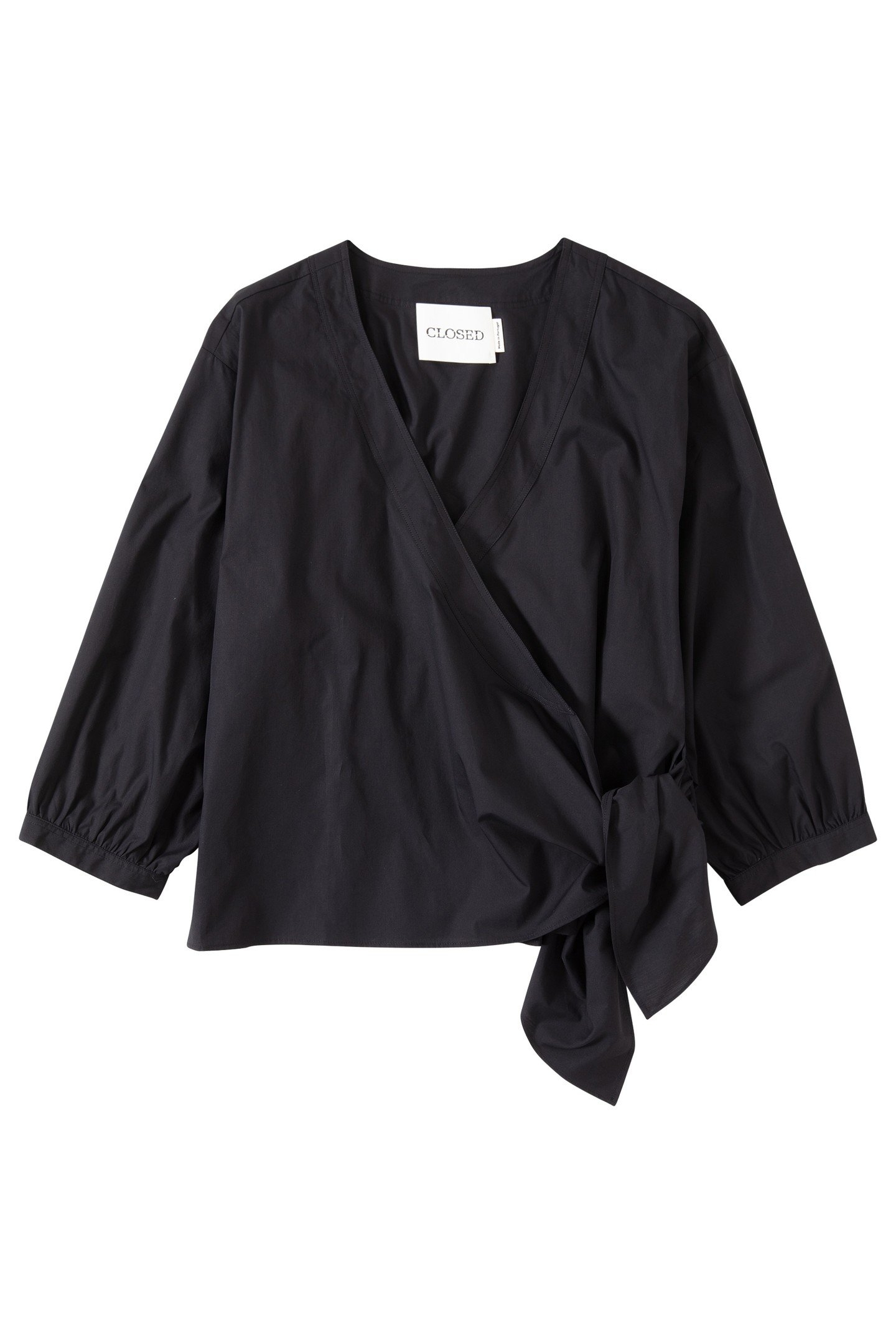 WRAPED TOP SHIRTS & BLOUSES BLACK 1