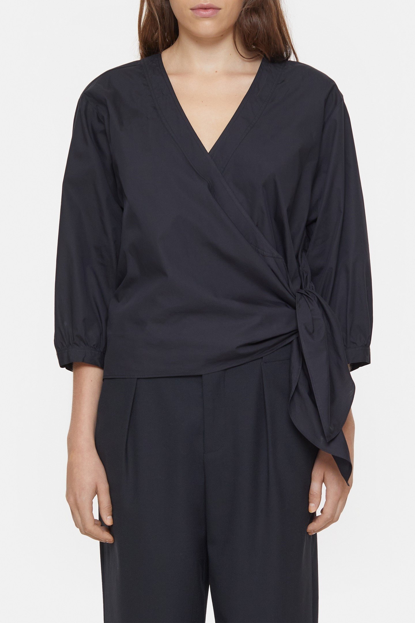 WRAPED TOP SHIRTS & BLOUSES BLACK 3