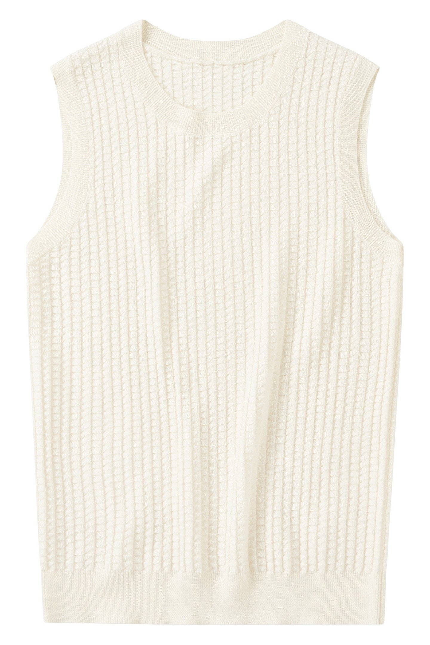VEST CREW NECK KNITS IVORY 8