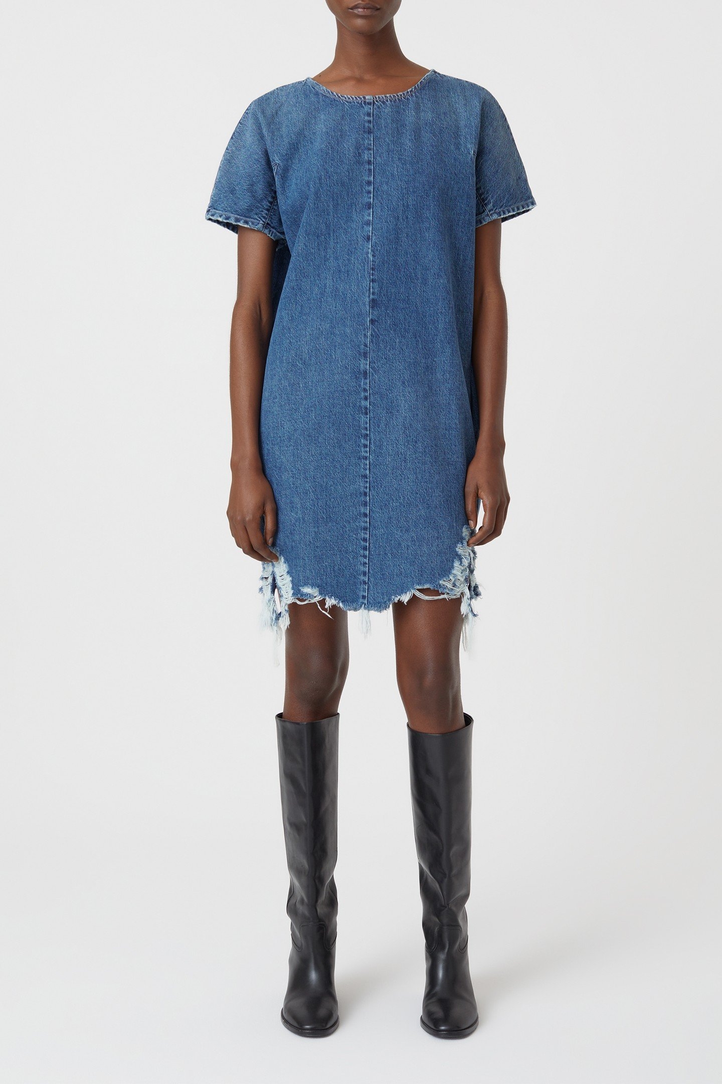 SHIFT DRESS DARK BLUE 1