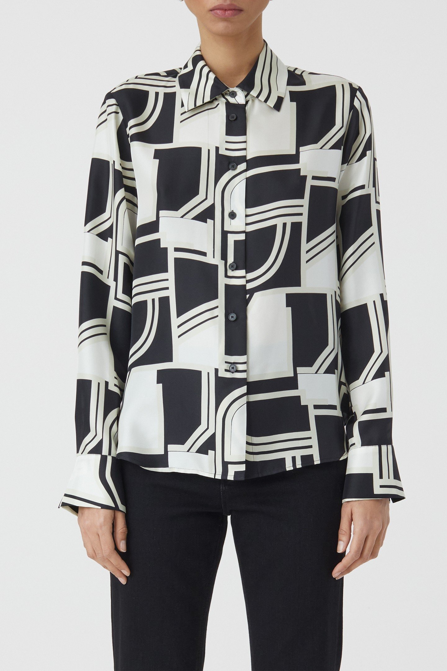 STRAIGHT FITTED SHIRT & BLOUSES BLACK 3