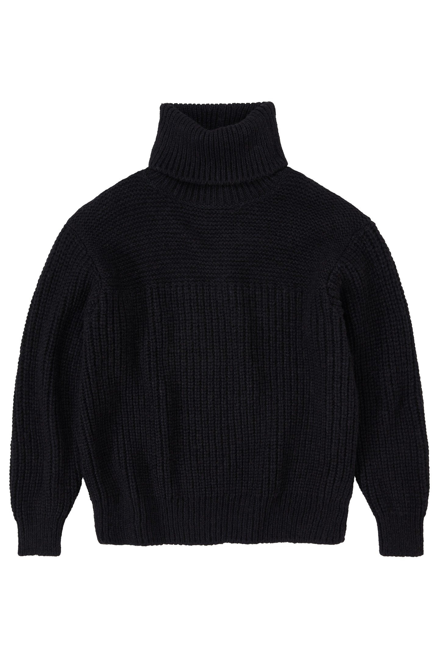 CHUNKY ROLL NECK KNITS BLACK 5
