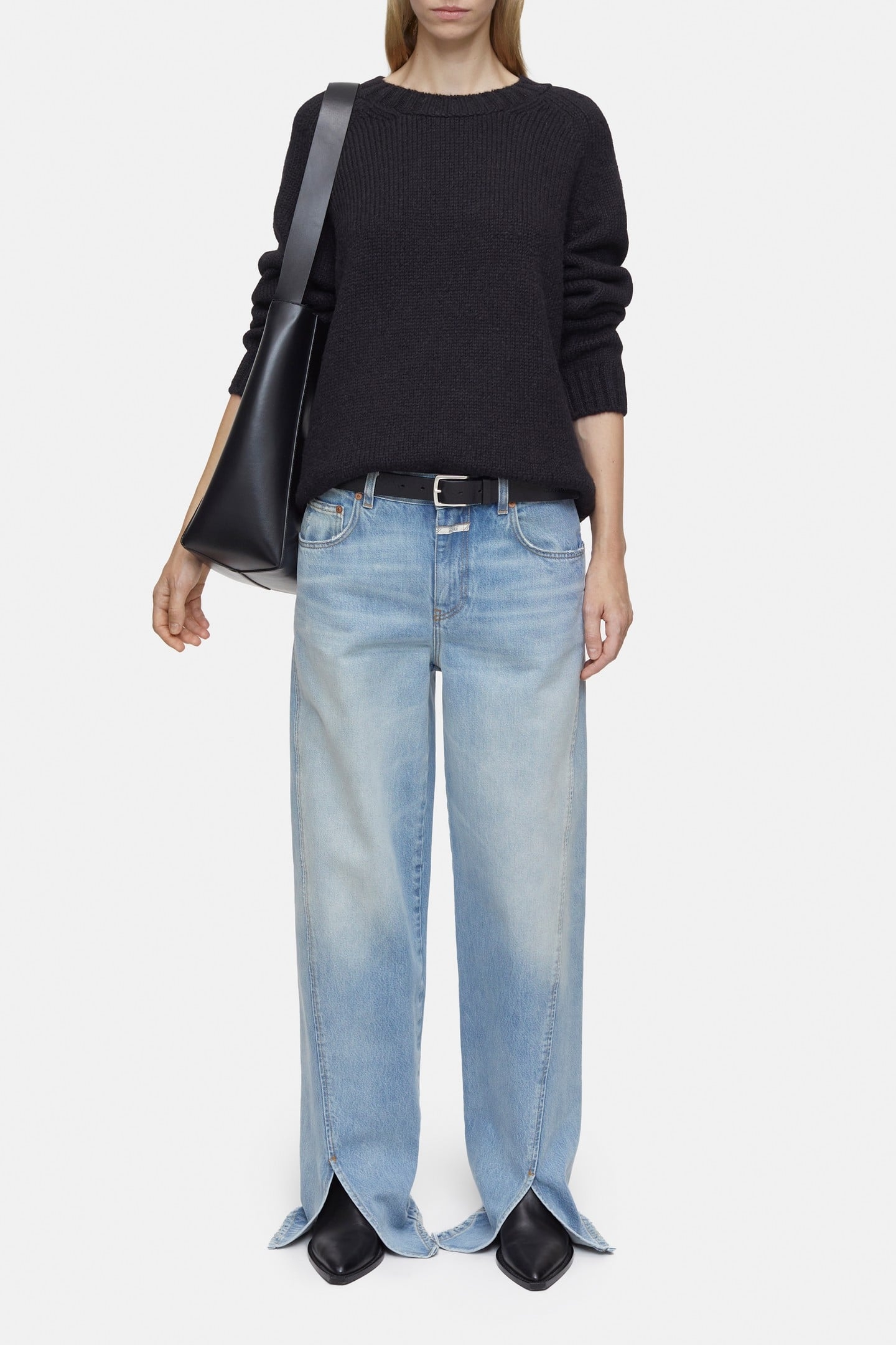 CREW NECK LONG SLEEVES KNITS BLACK 4