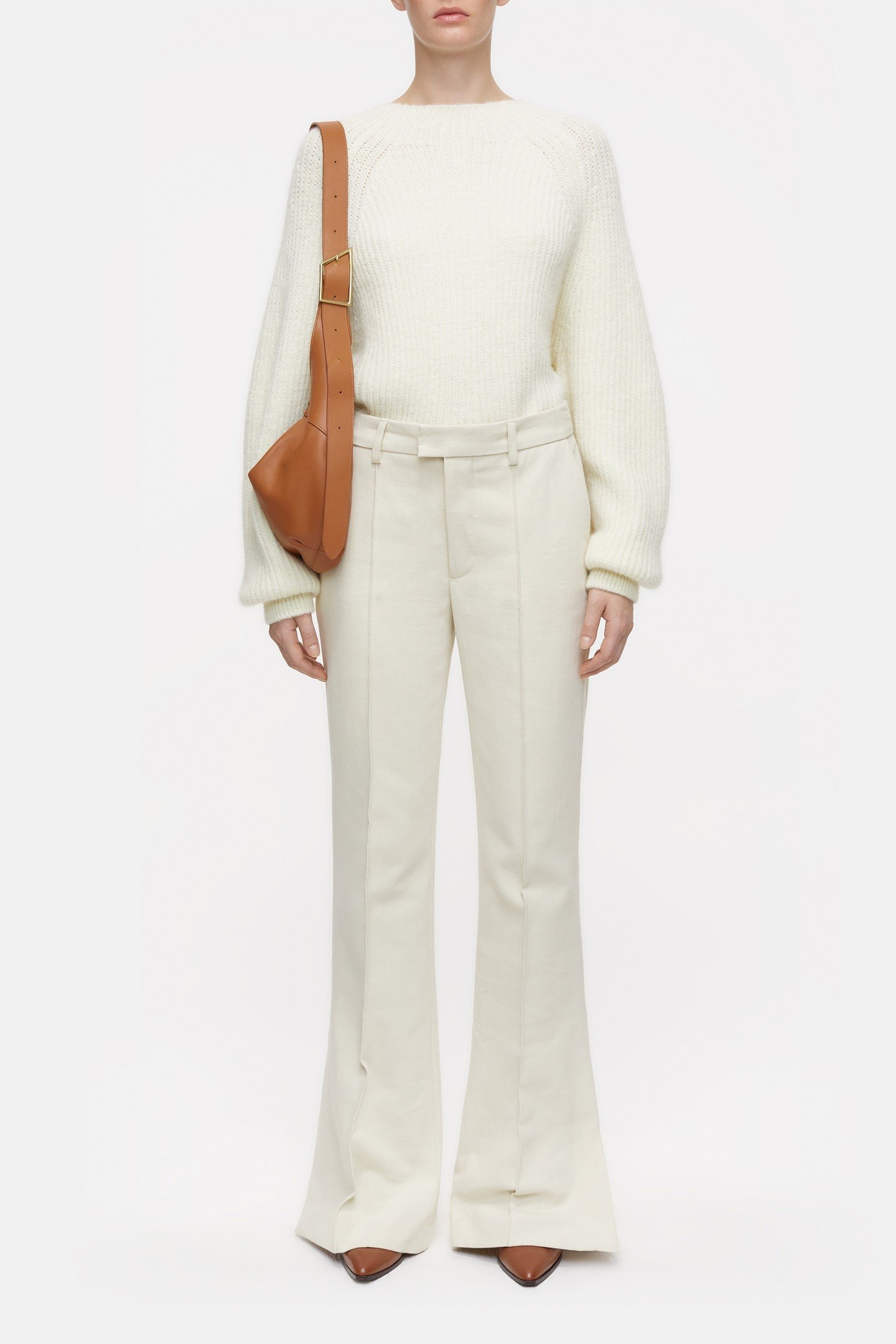 CROPPED LONG SLEEVE KNITS VANILLA 2