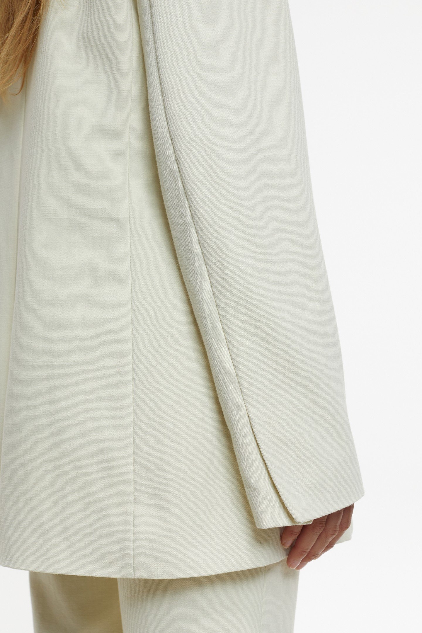 COLLARLESS BLAZER IVORY 8