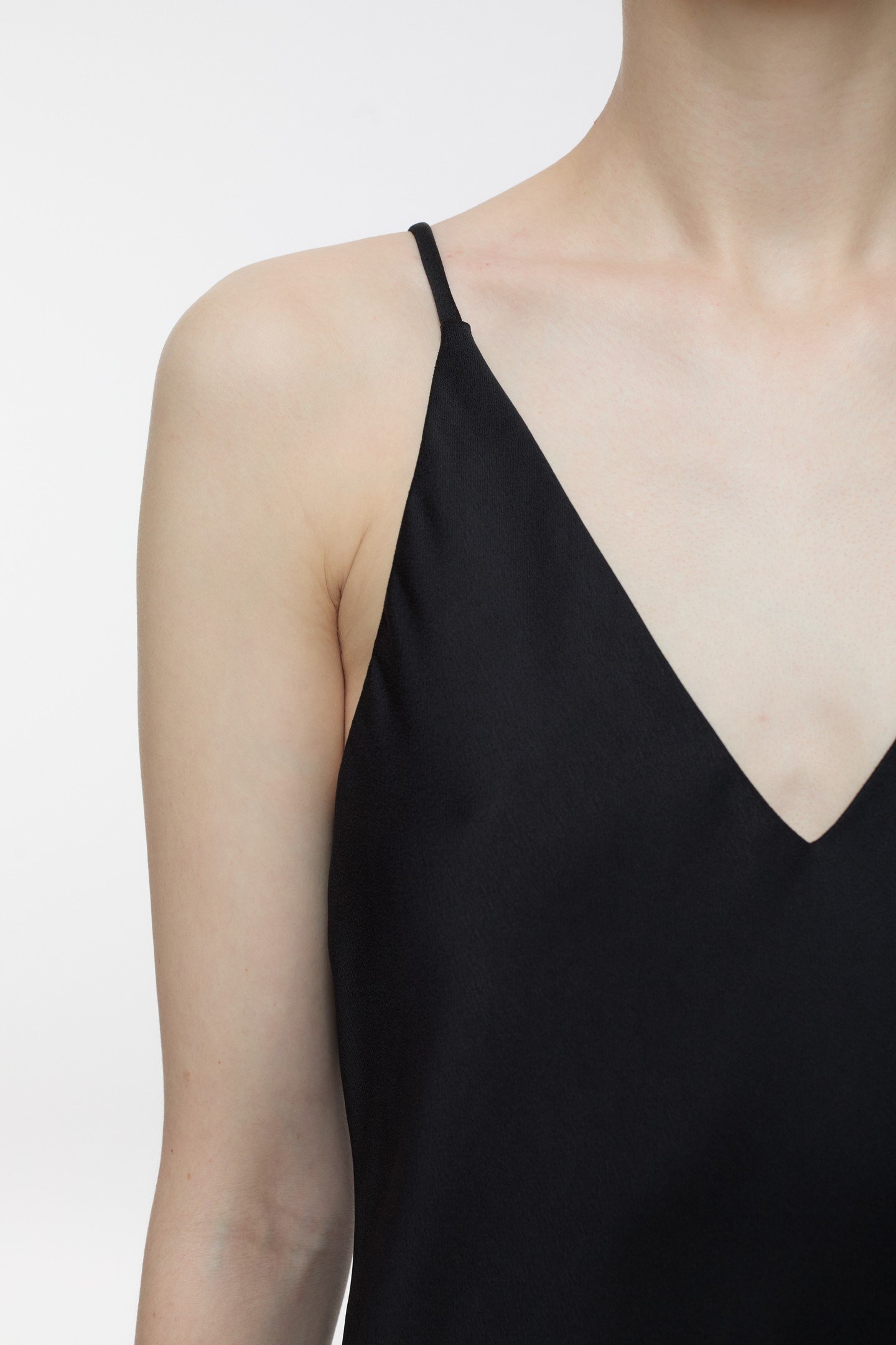 WAISTED SLIP DRESS BLACK 7