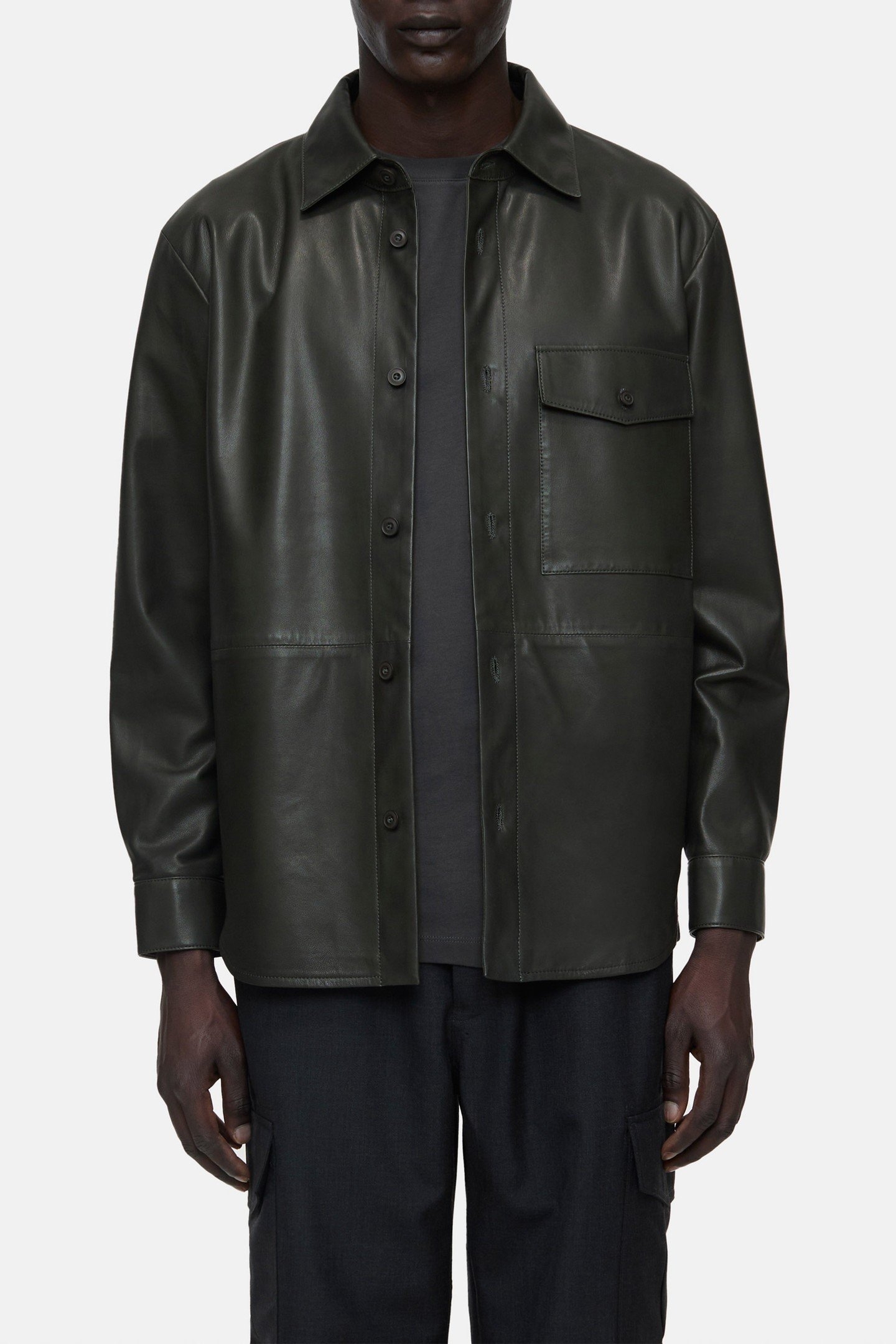 RELAXED UTILITY SHIRT & BLOUSES TAPENADE GREY 1