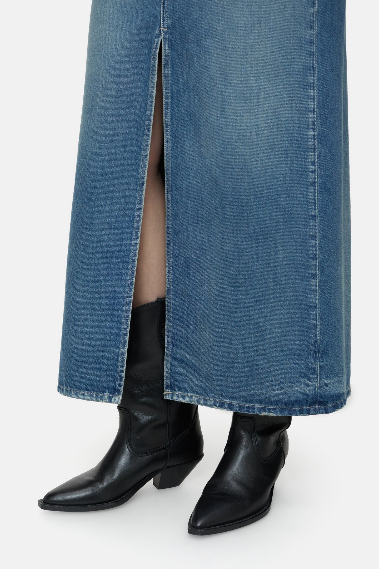 LONG X-POCKET SKIRT DARK BLUE 5