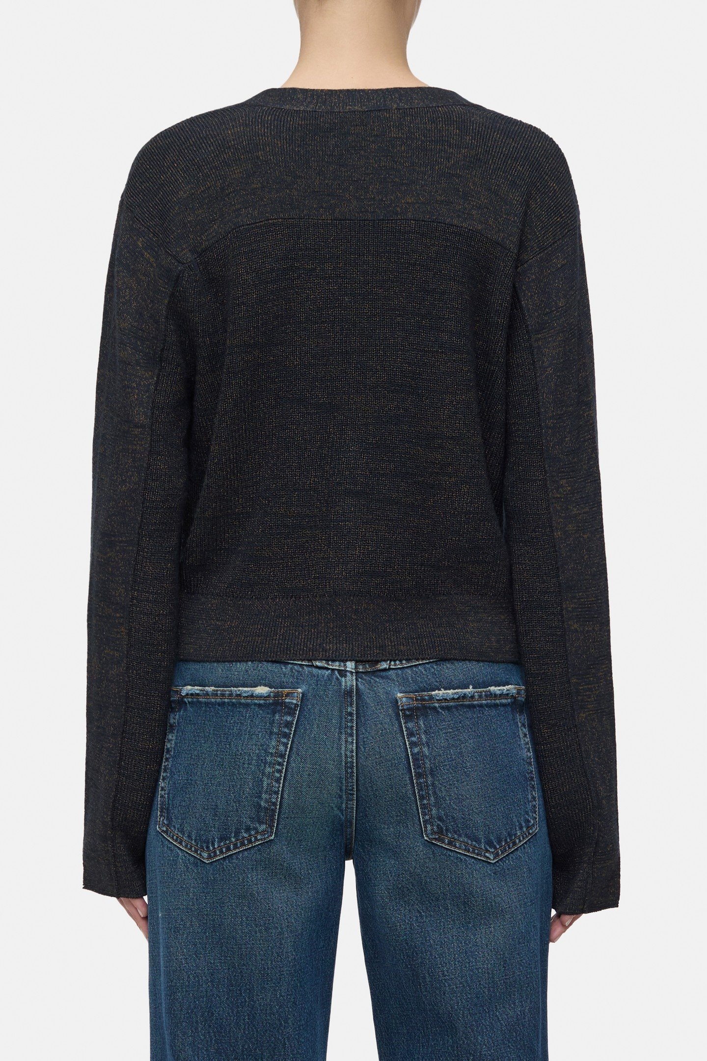 CROPPED CARDIGAN KNITS SMOKEY BLUE 3
