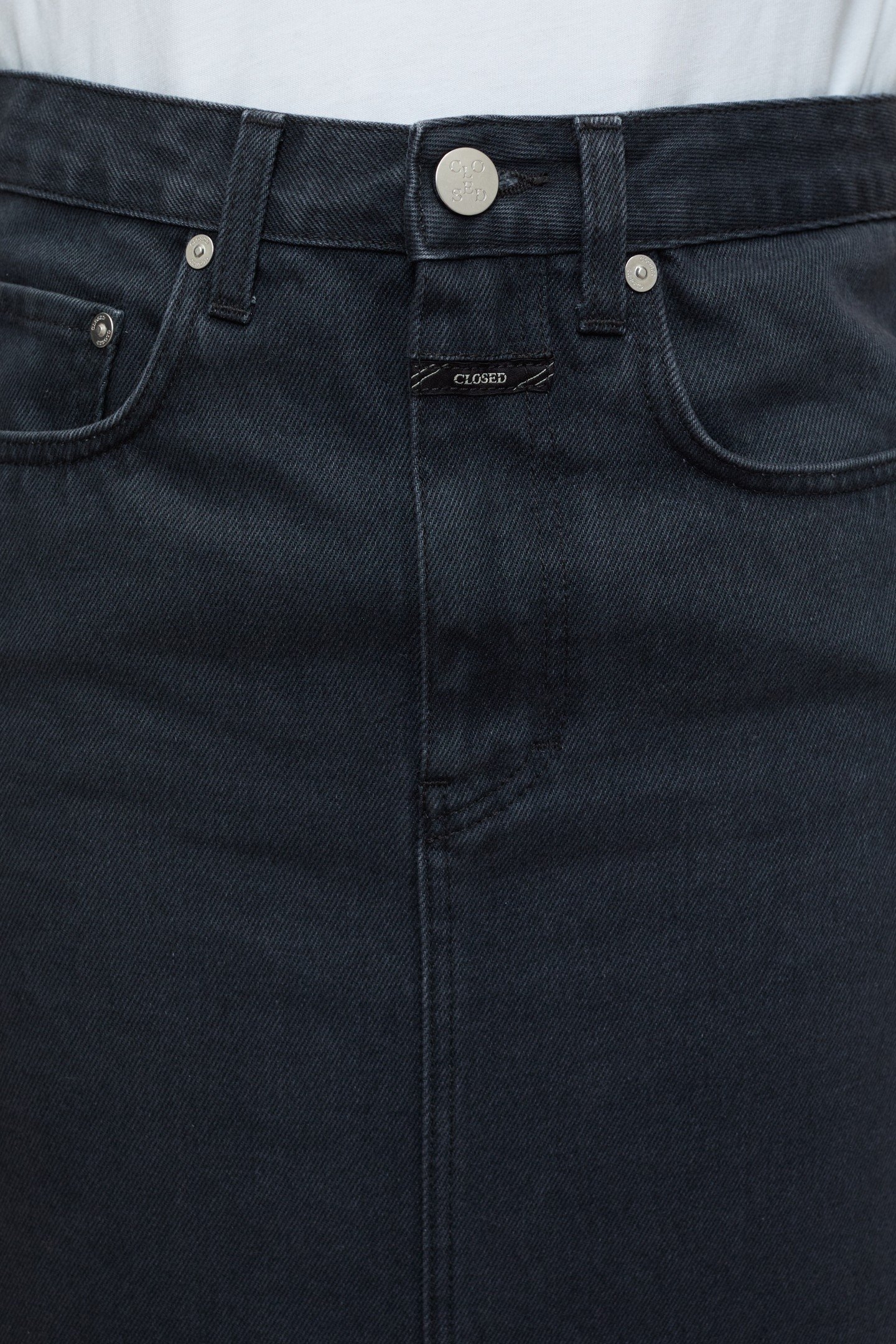 SLIM 5-POCKET SKIRT DARK GREY 3