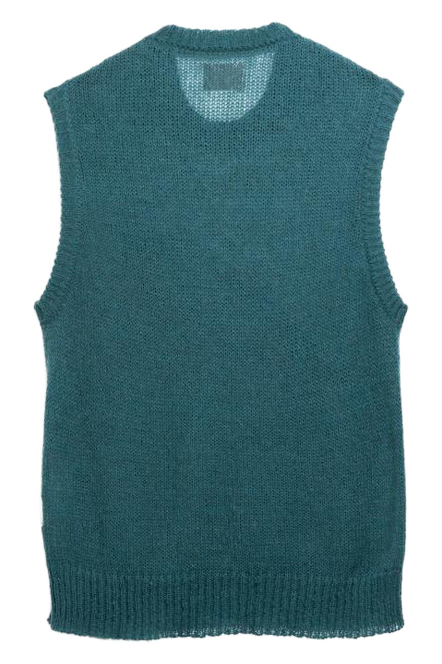 CAFÉ DE FLORE X HIGHSNOBIETY – SCRIPT SWEATER VEST GREEN 3