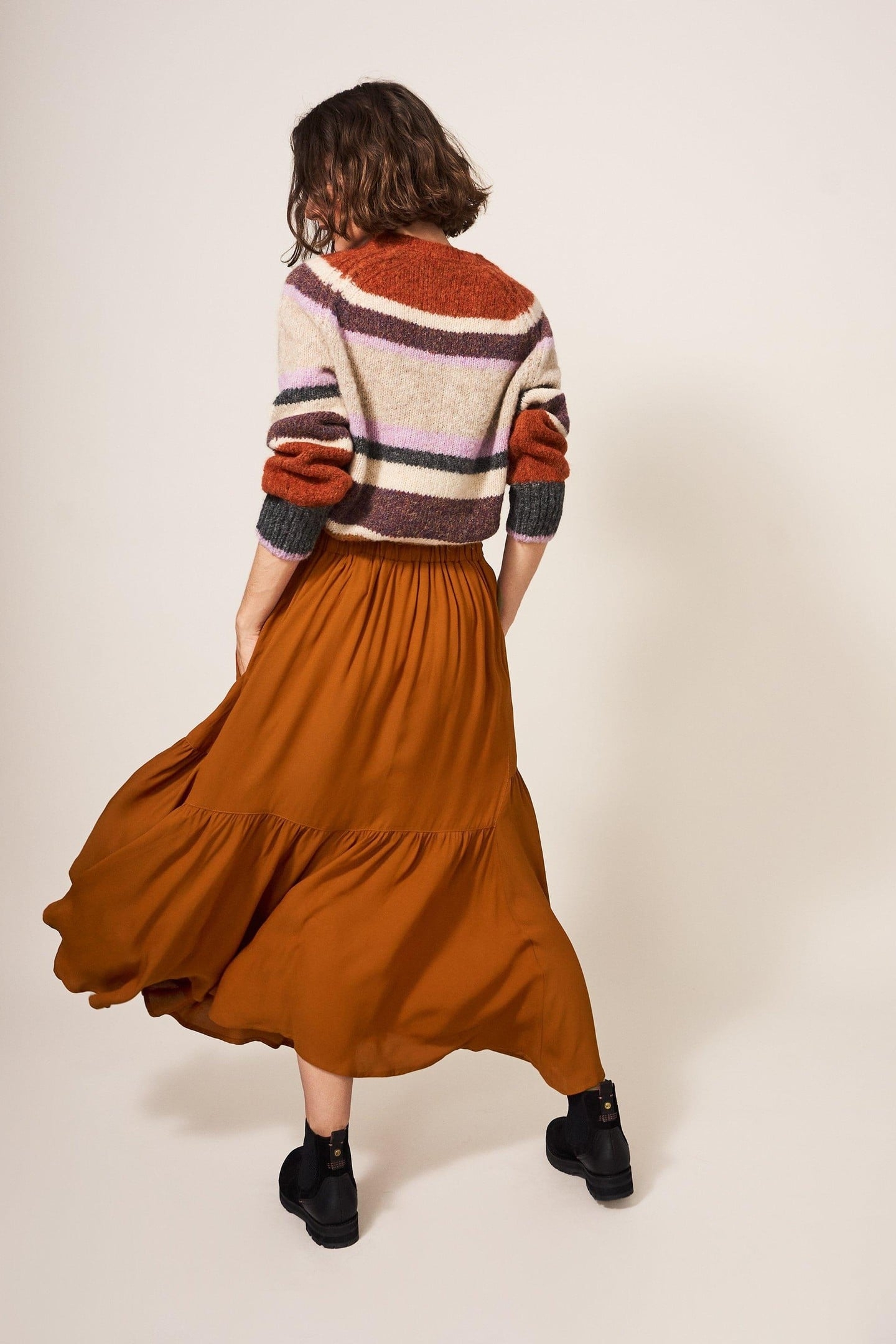 BONNY MIDI SKIRT DARK ORANGE 2
