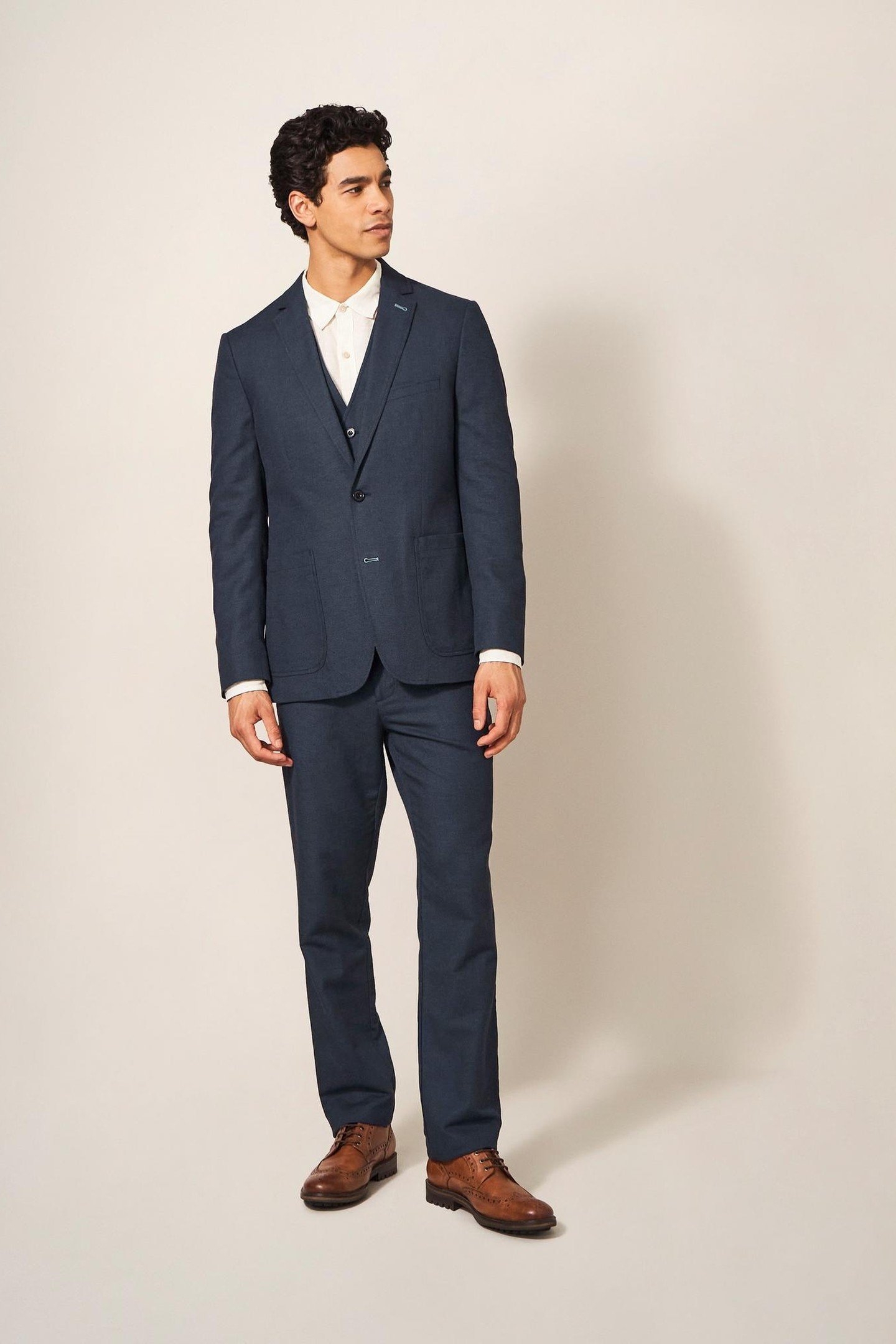 ABBOTT LINEN WAISTCOAT FRENCH NAVY 2