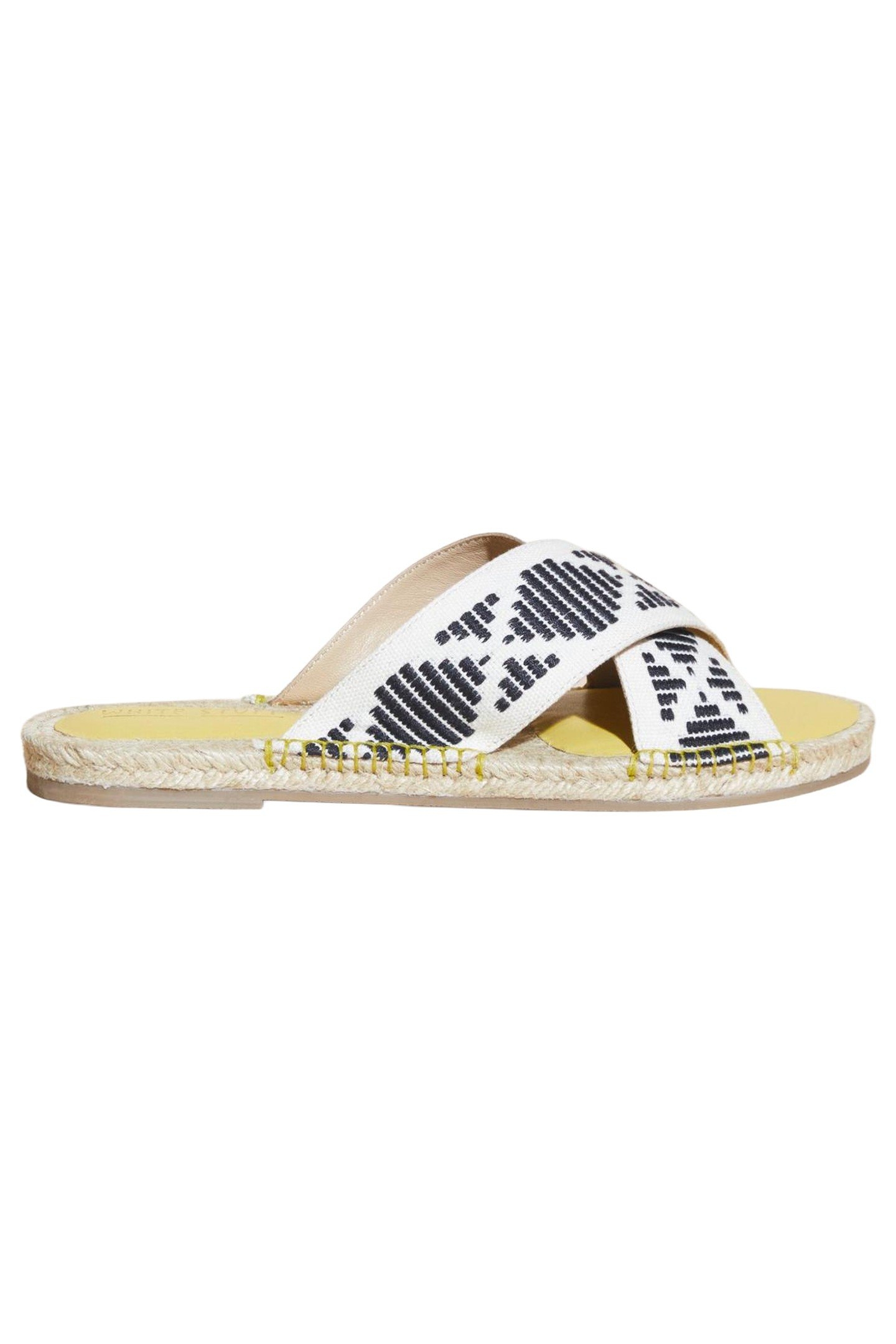 JACQUARD ESPADRILLE MULE DEEP YELLOW 3