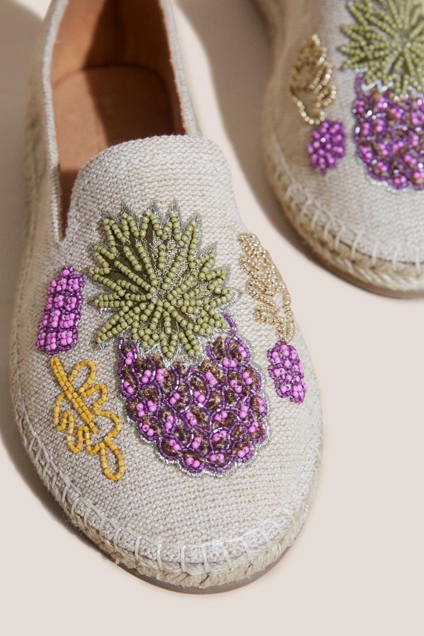 BEADED PINEAPPLE ESPADRILLE NATURAL MULTI 4