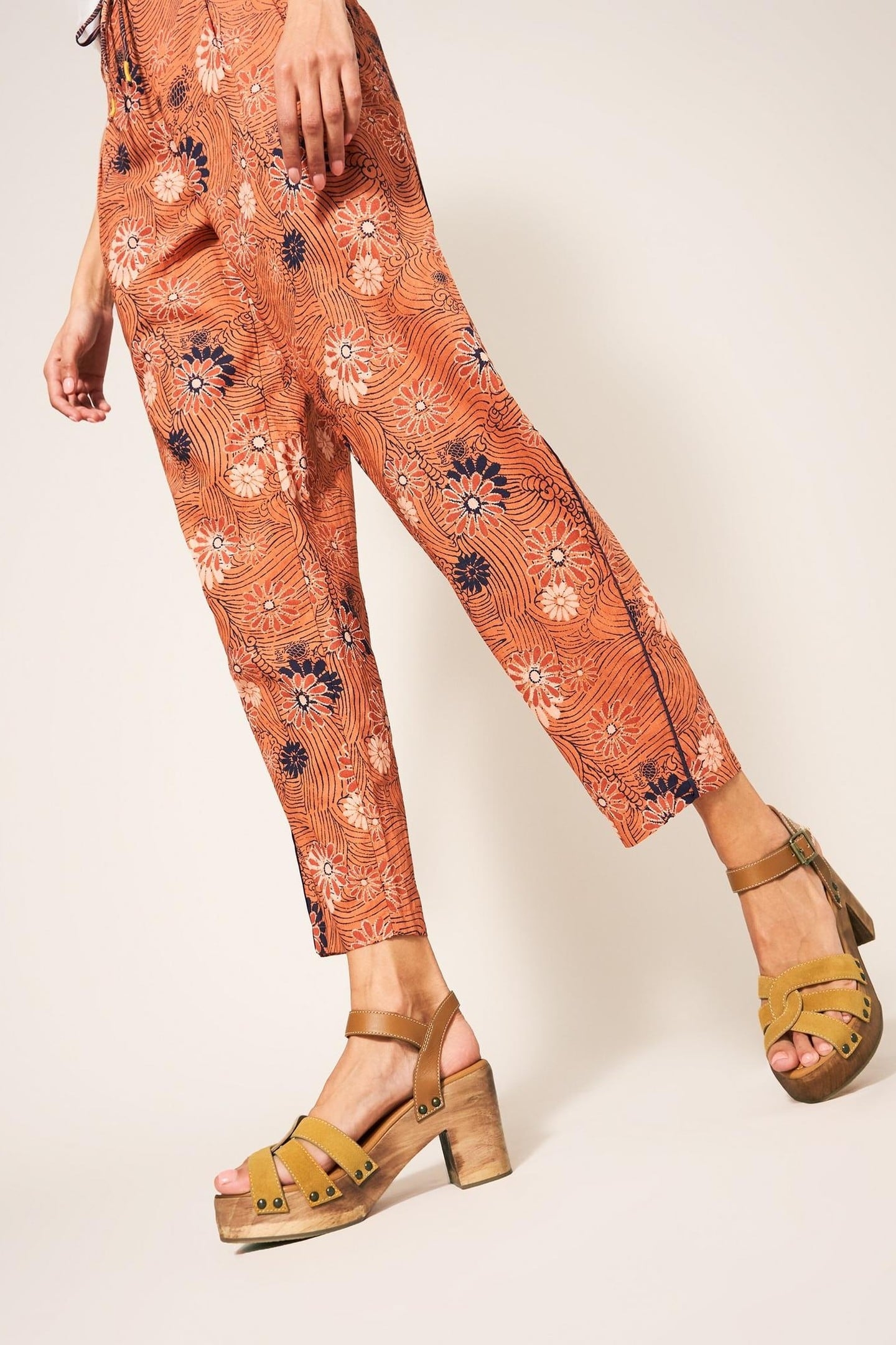 TWIST LEATHER HIGH CLOG SANDAL MID YELLOW 1