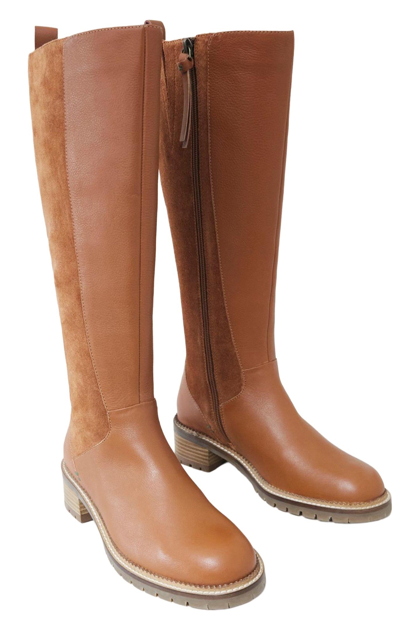 SERENA LEATHER KNEE HIGH BOOT DARK TAN 2