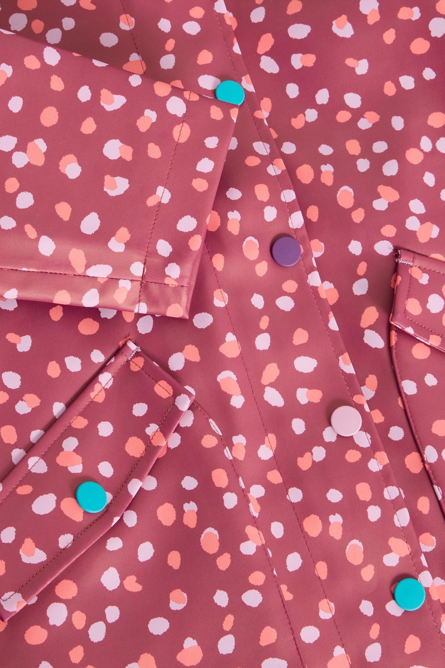 SPOT PRINTED RAINCOAT PURPLE MULTI 3