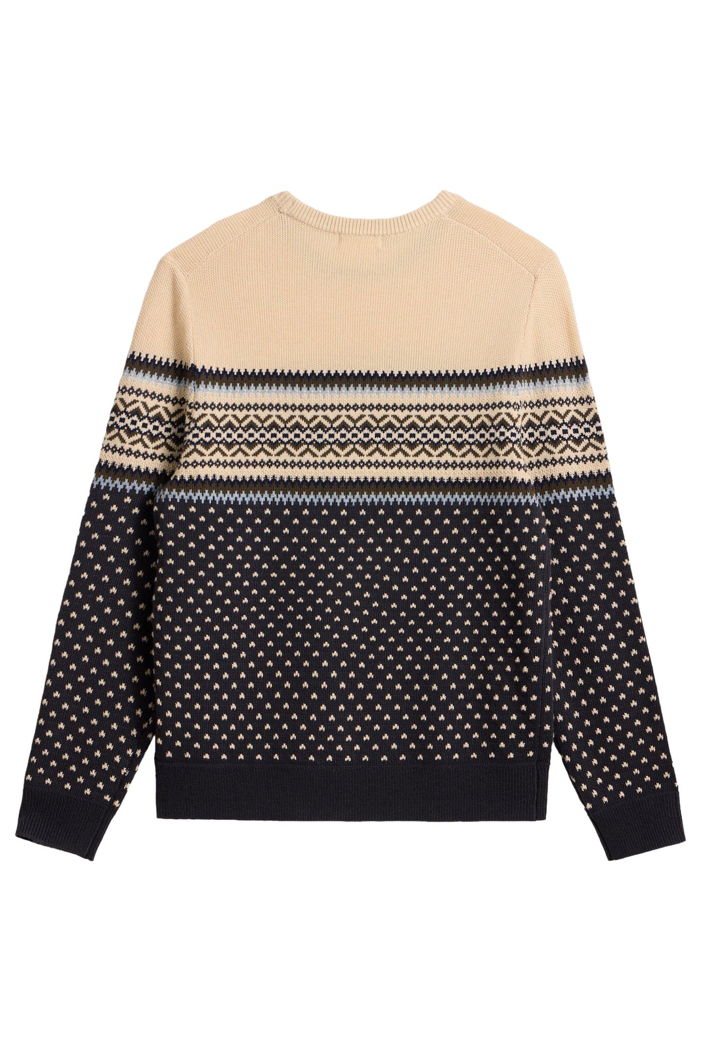 FAIRISLE PATTERN CREW IVORY MULTI 1