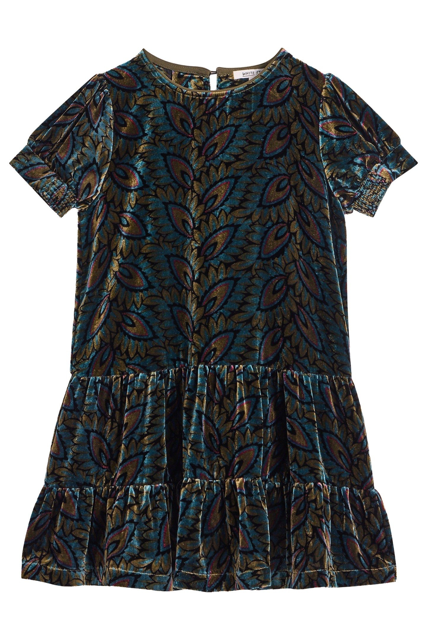 VELVET PRINTED DRESS BLACK PRINT 2