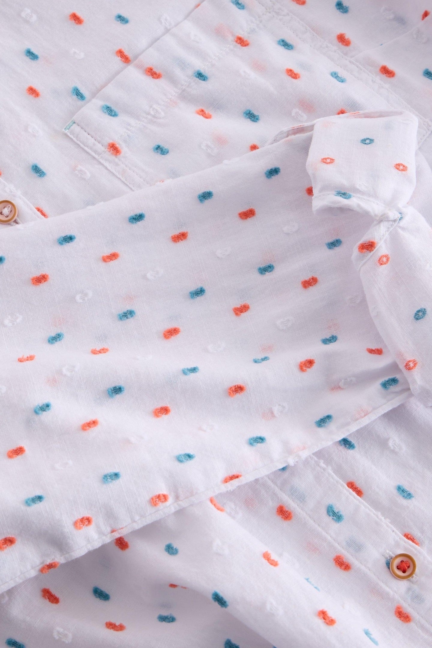 SOPHIE ORGANIC COTTON SHIRT IVORY MULTI 4