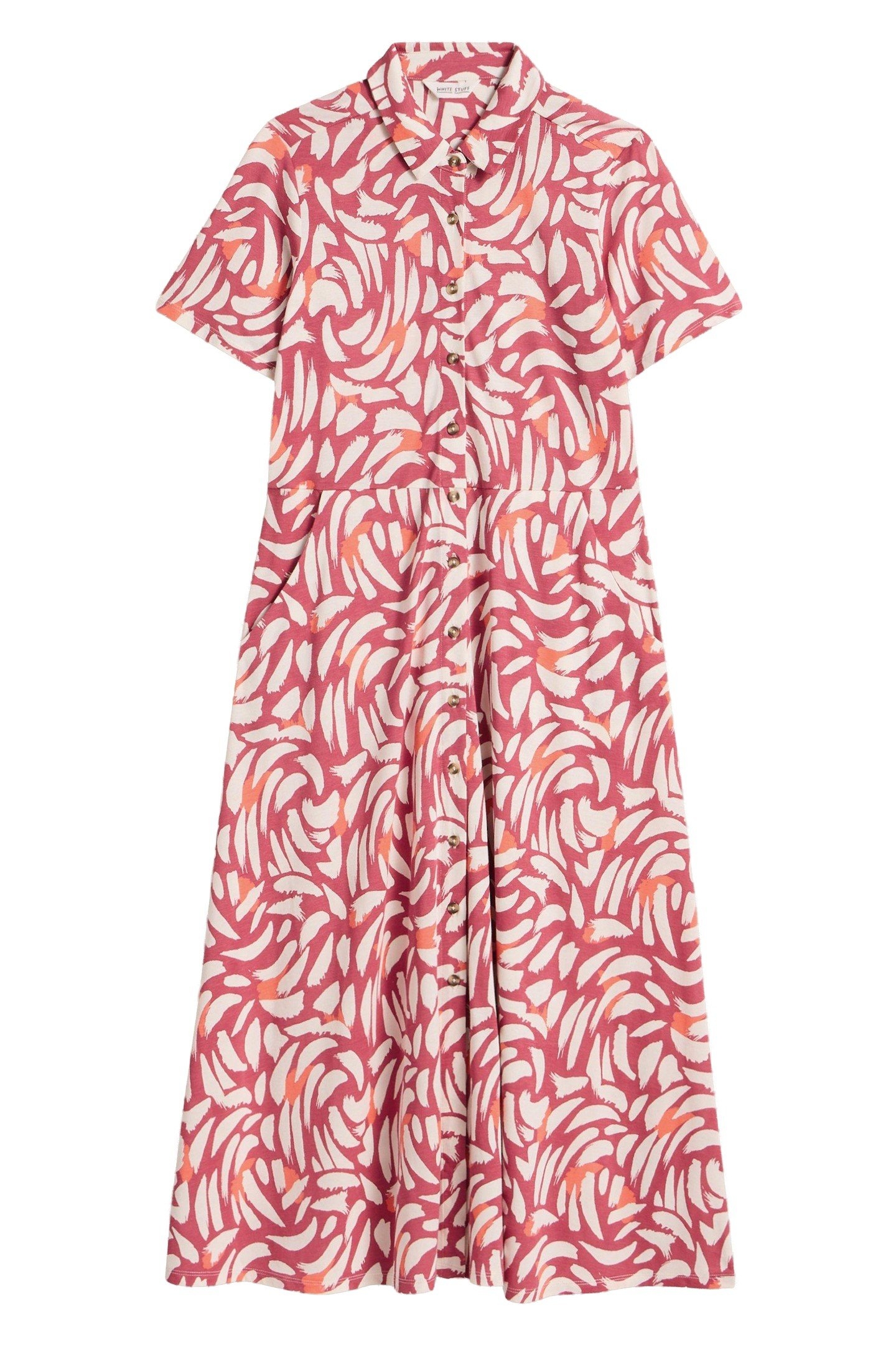 RUA JERSEY SHIRT DRESS PINK MULTI 3