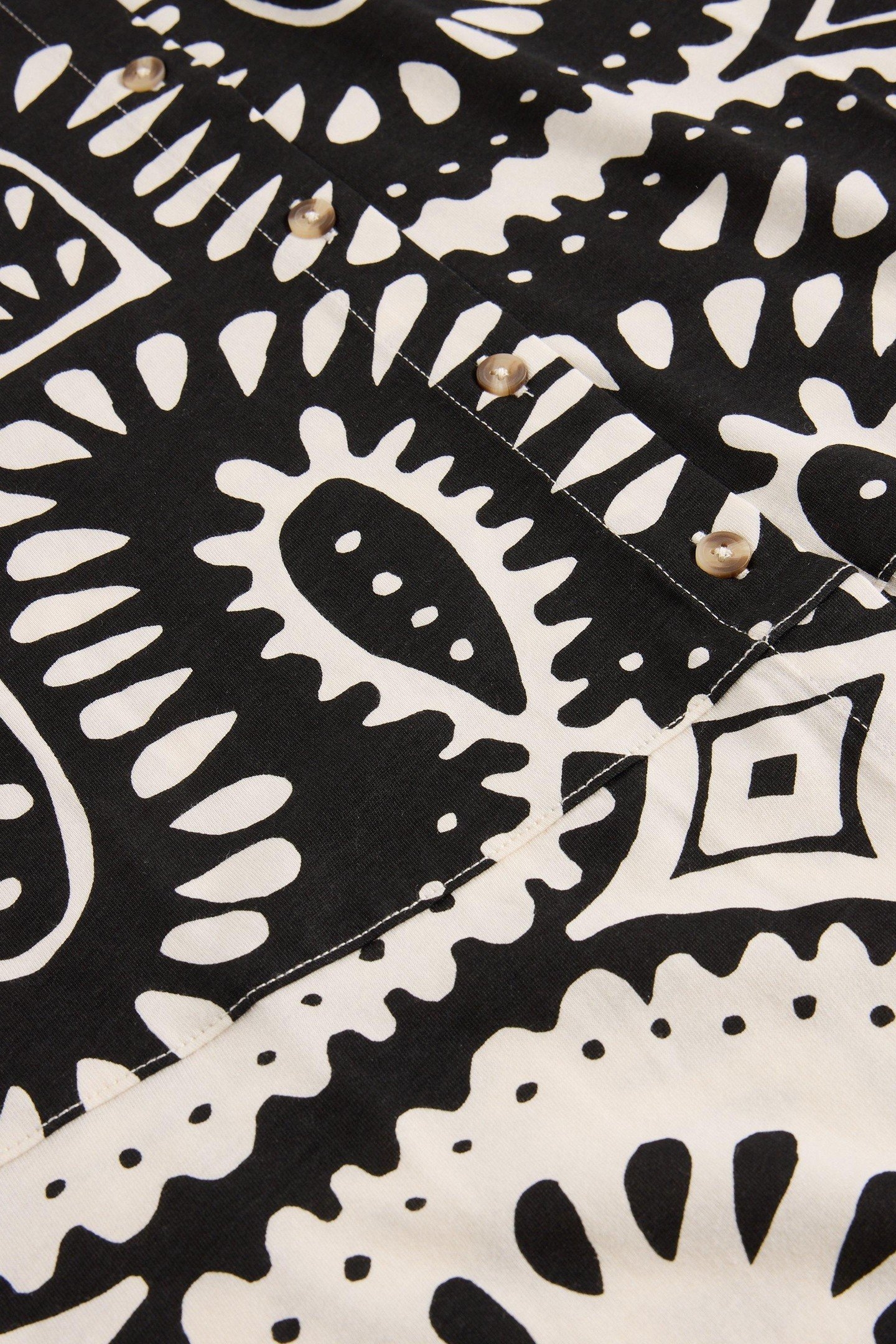 RUA JERSEY SHIRT DRESS BLACK PRINT 4