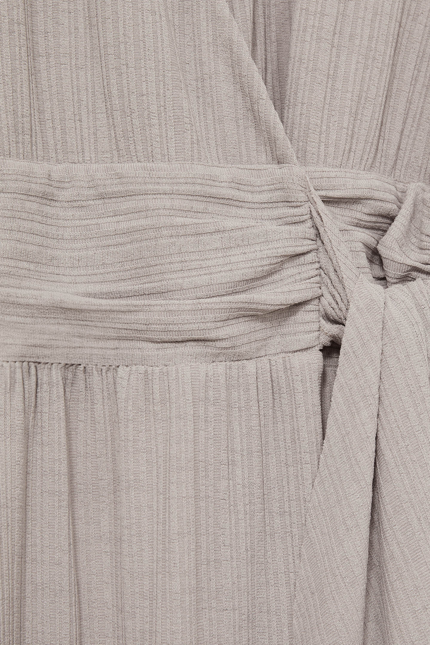 WRAP TIE MIDI JERSEY DRESS GREY 6