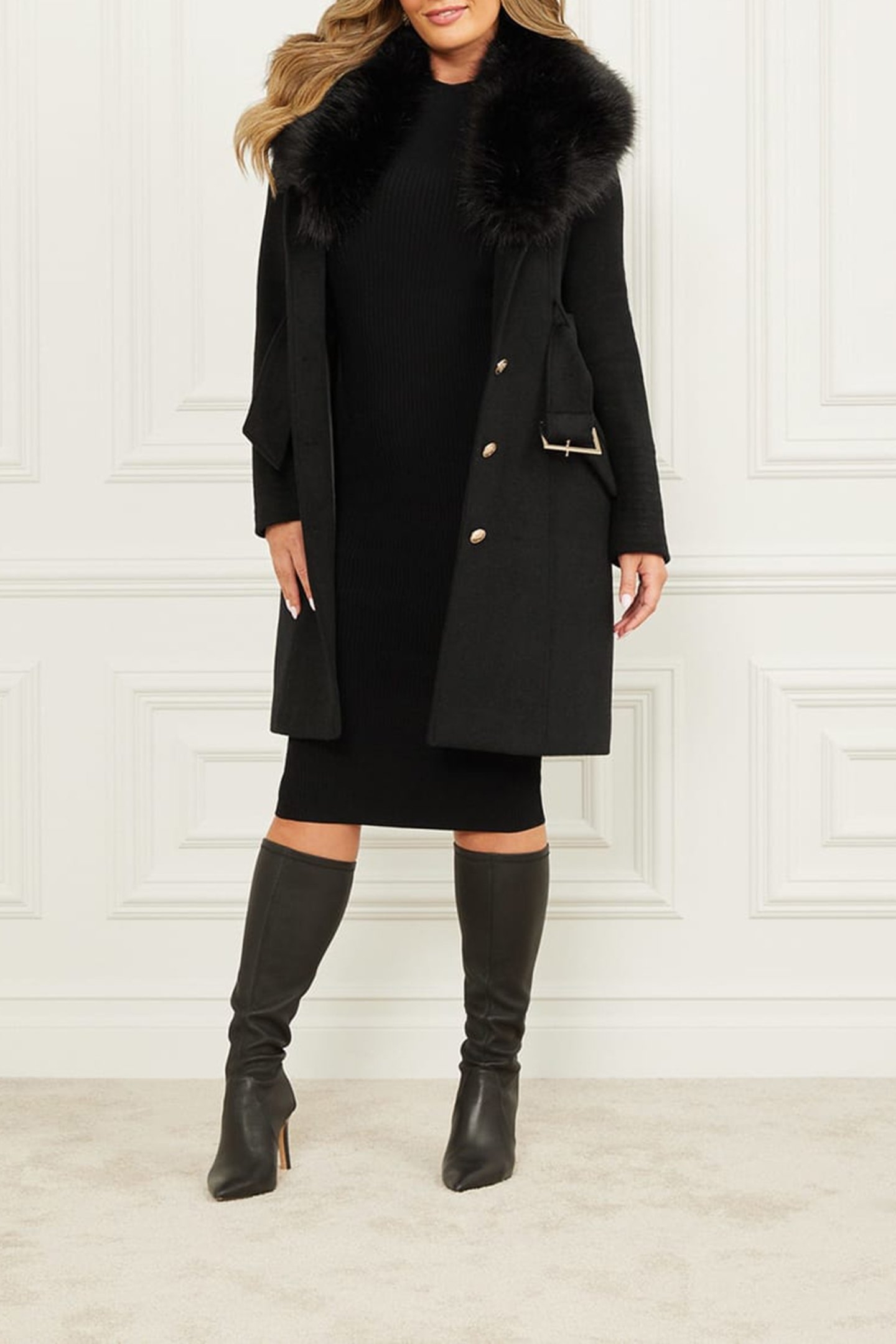 LORETA COAT JET BLACK A996 2