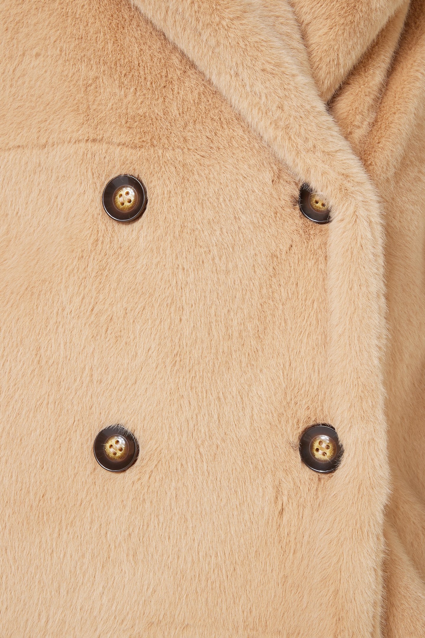 COAT SHAWL COLLAR FAKE FUR CAMEL 5